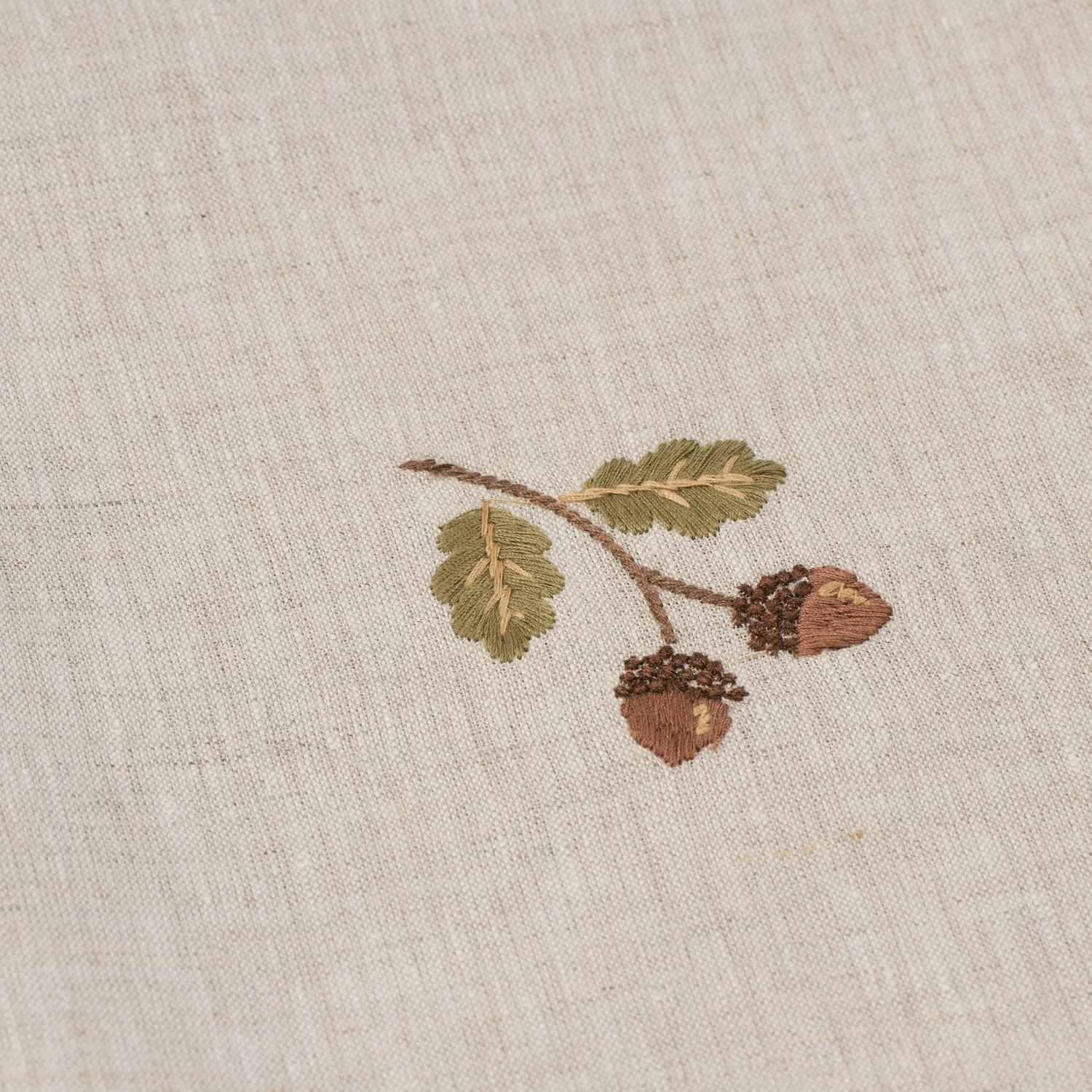 Acorn Embroidered Linen Napkins, Set of 4 - Image 4