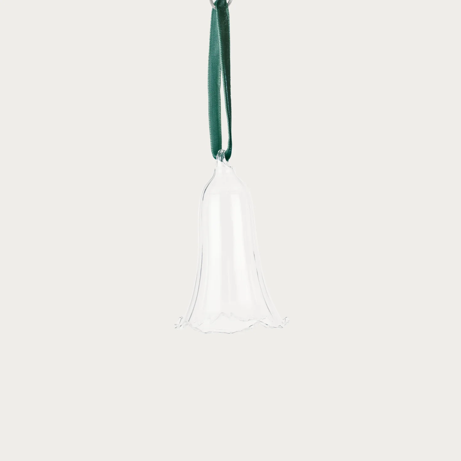 Amara Glass Bell Hanging Decoration, Constable Green - Image 2