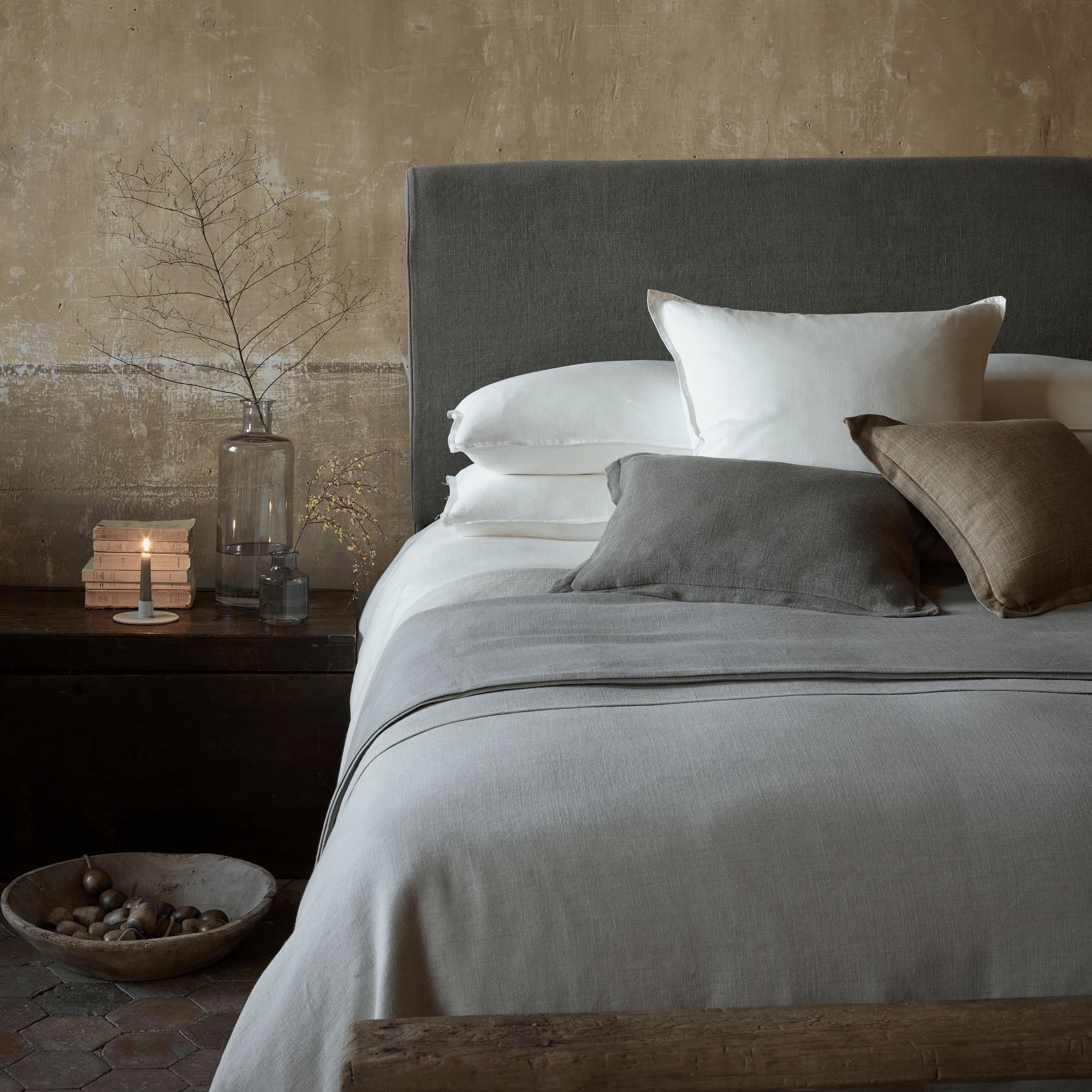 Ardel Linen Bedspread 220x140cm, Fog - Image 4