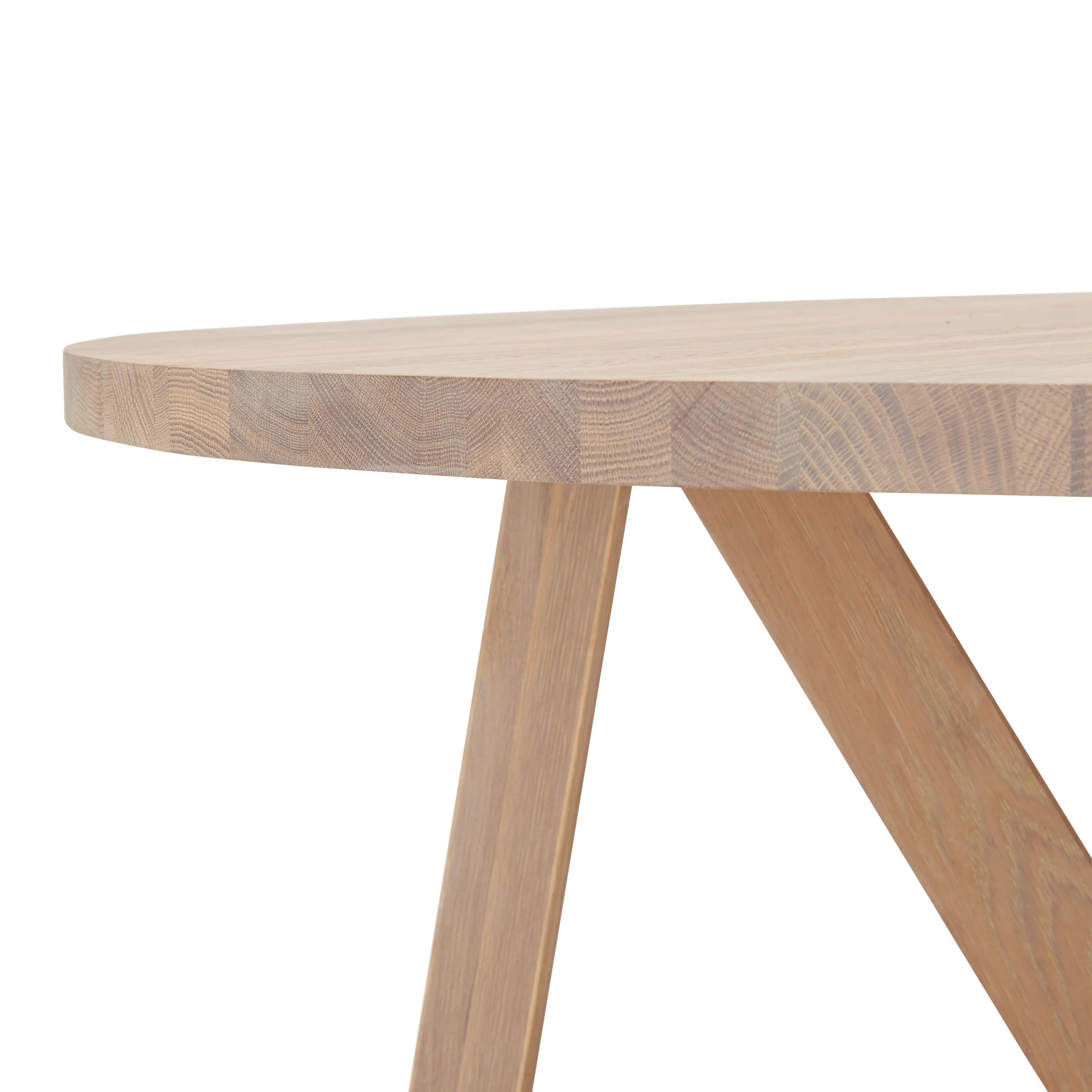 Arundel 6 Seater Round Oak Dining Table - Image 3