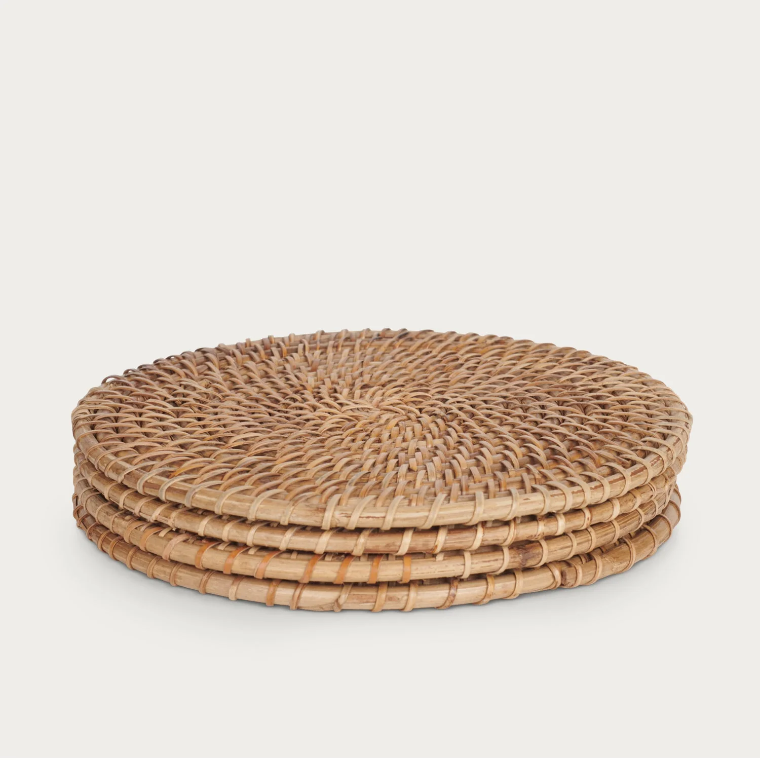 Ashbourne Rattan Round Placemats, Set of 4 - Image 5