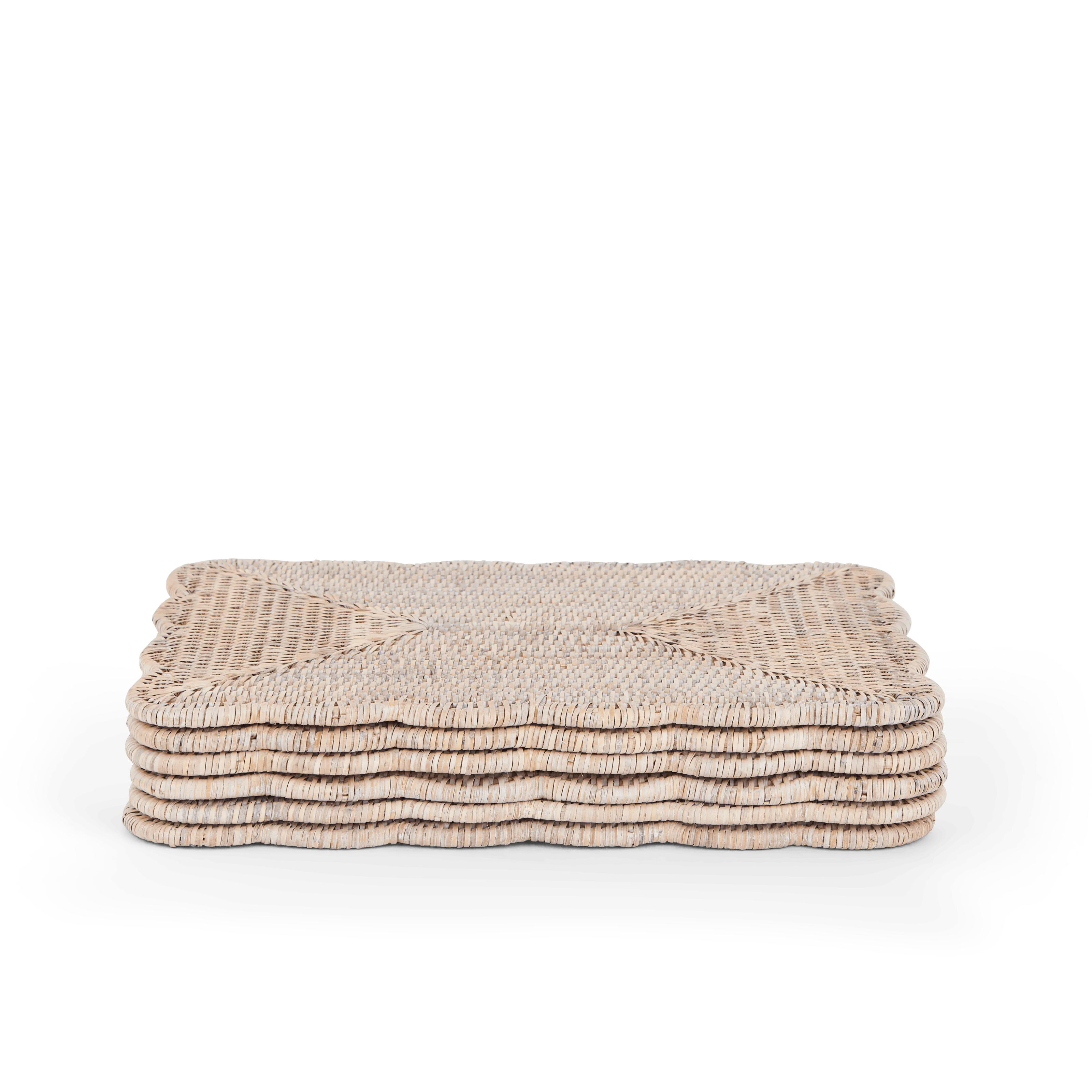 Ashcroft Scalloped Placemat Rectangular - Set of 6 - Image 4