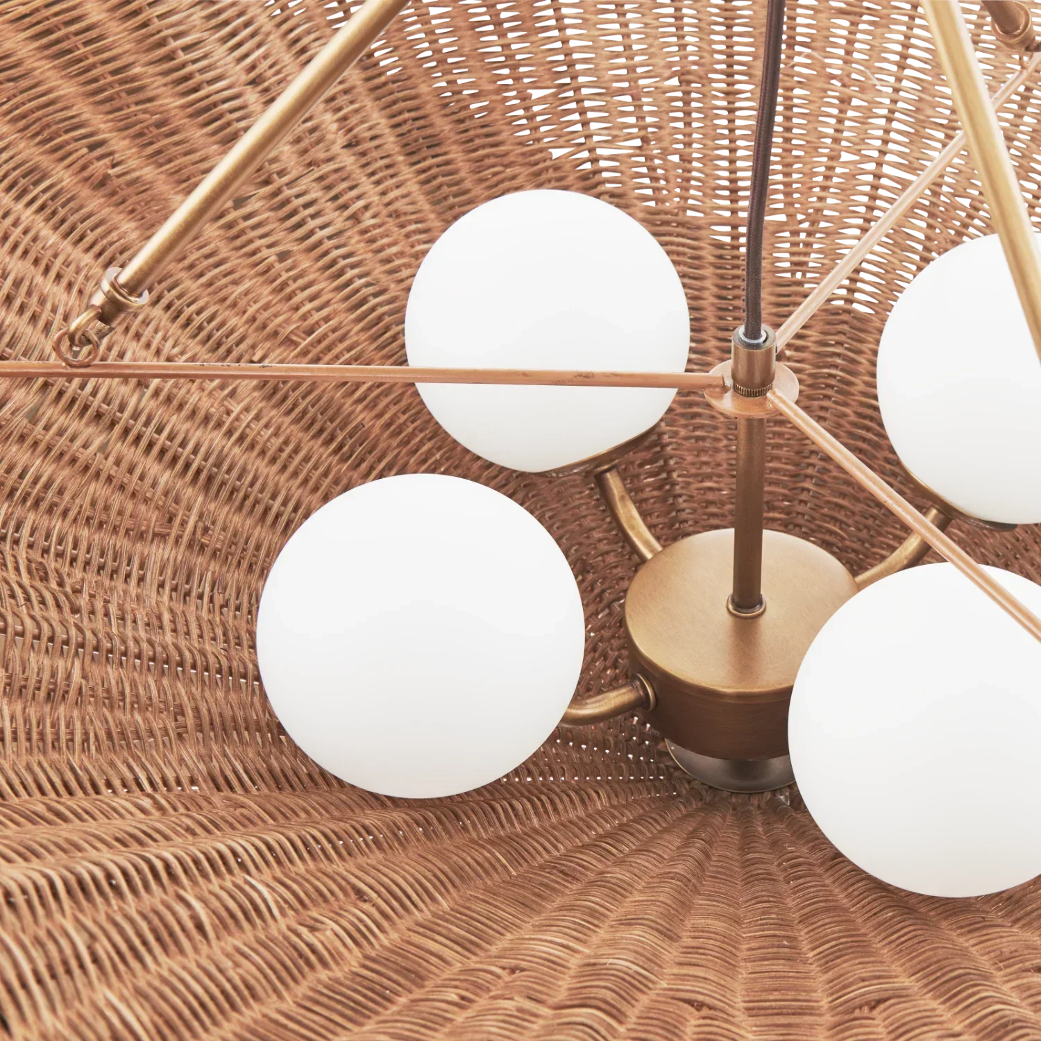 Athena Rattan Pendant Uplighter - Image 5