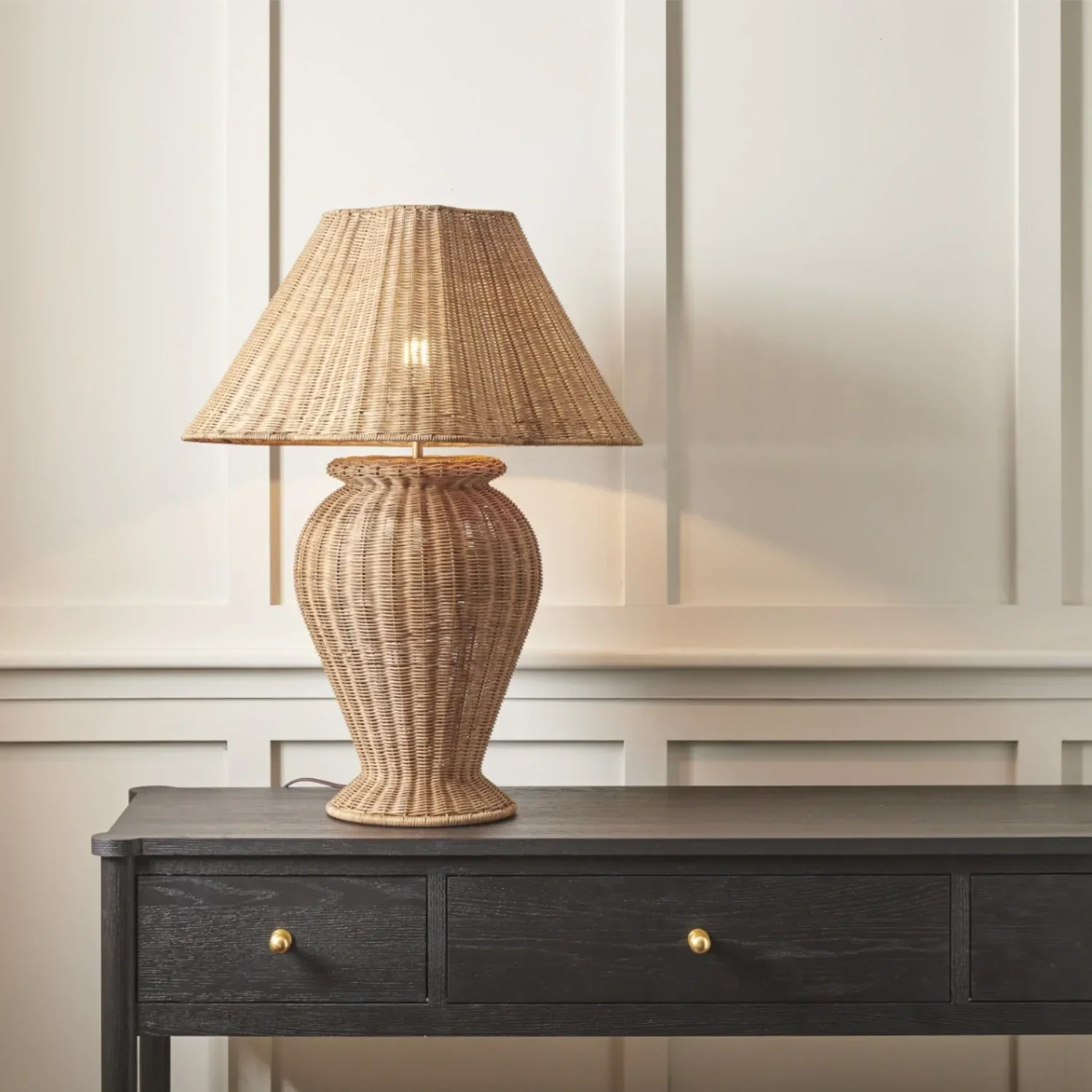 Athena Large Rattan Table Lamp