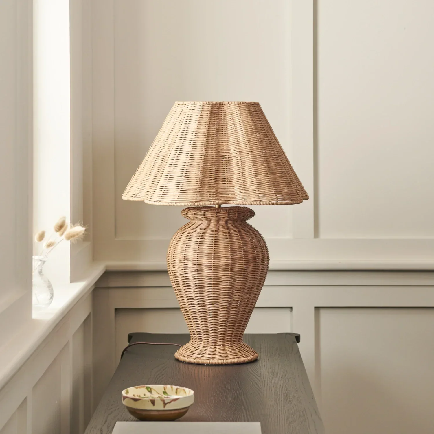 Athena Medium Rattan Table Lamp - Image 2