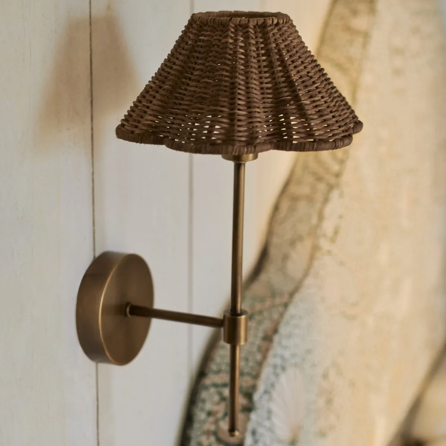 Athena Rattan Mini Wall Light - Image 3