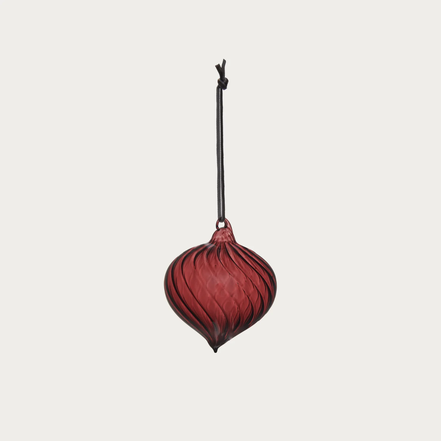 Avery Glass Drop Bauble, Merlot - Set of 6 - Image 3