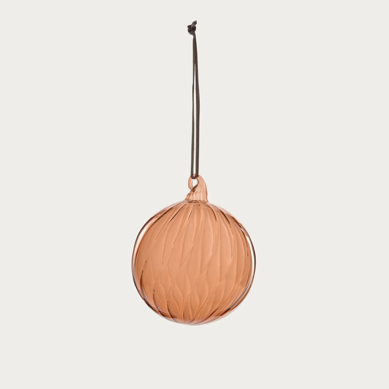 Avery Small Glass Bauble, Apricot - Set of 6 - Image 3