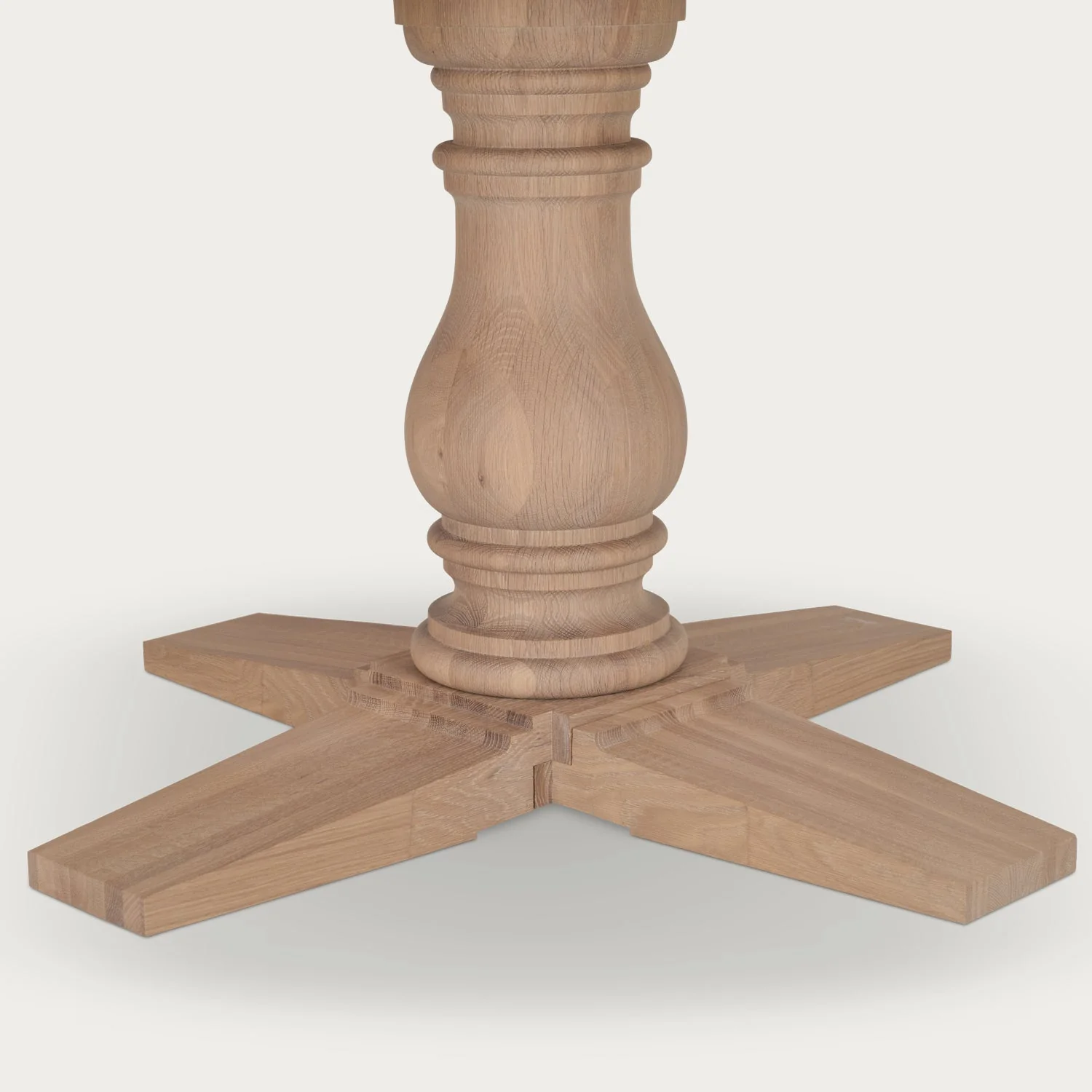Balmoral 6 Seater Round Oak Dining Table - Image 3