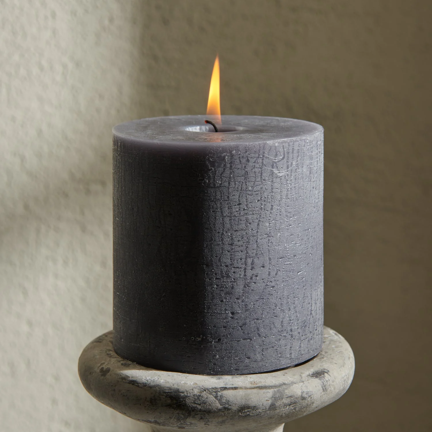 Blyton Pillar Candle, Charcoal - Image 5