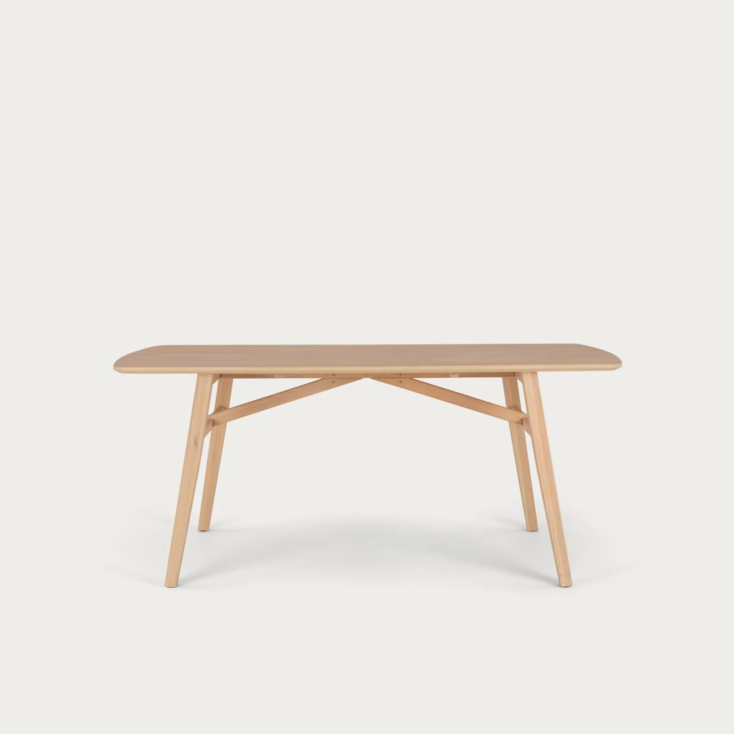 Borough 6 Seater Oak Dining Table - Image 5