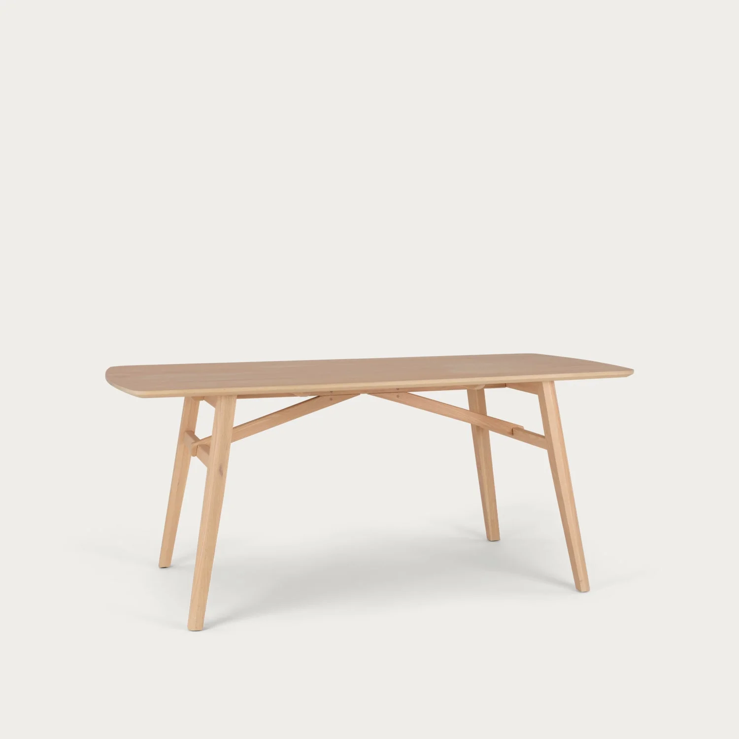 Borough 6 Seater Oak Dining Table - Image 6