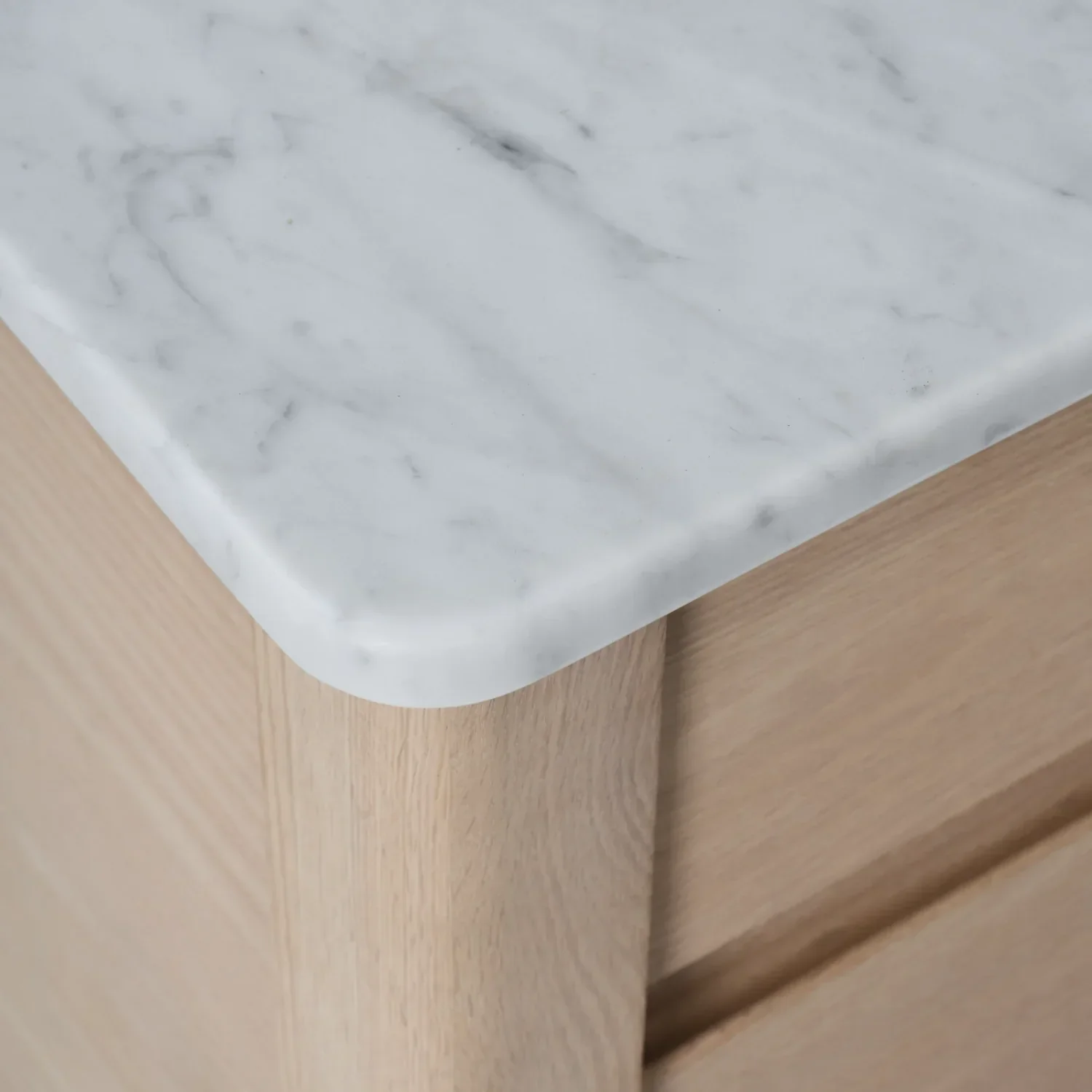 Borough Freestanding Oak Cooking Island with Marble Top - Image 11