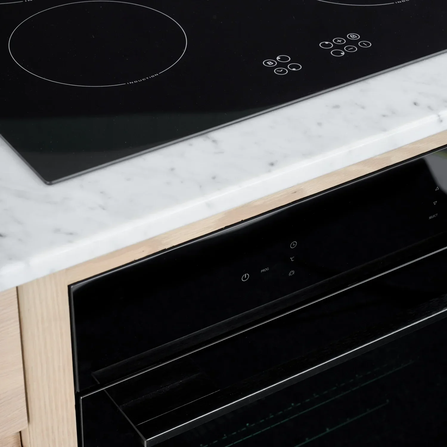 Borough Freestanding Oak Cooking Island with Marble Top - Image 12