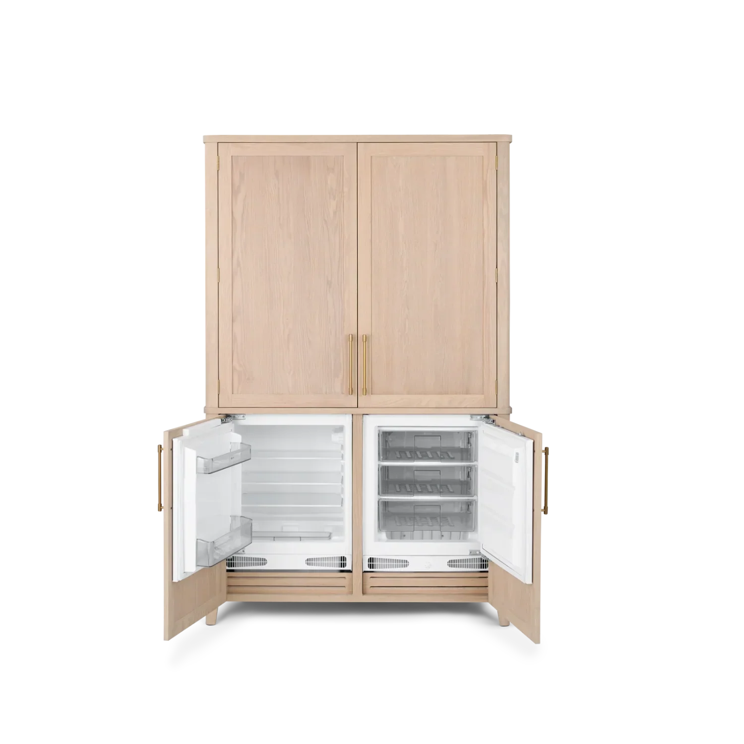 Borough Freestanding Oak Double Kitchen Larder with Marble insert - Image 13