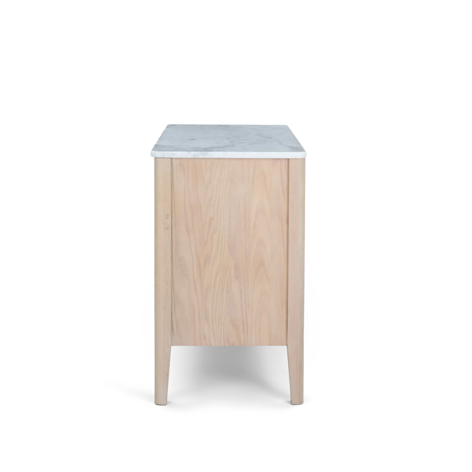 Borough Freestanding Oak Pan Drawer with Marble Top - Image 7