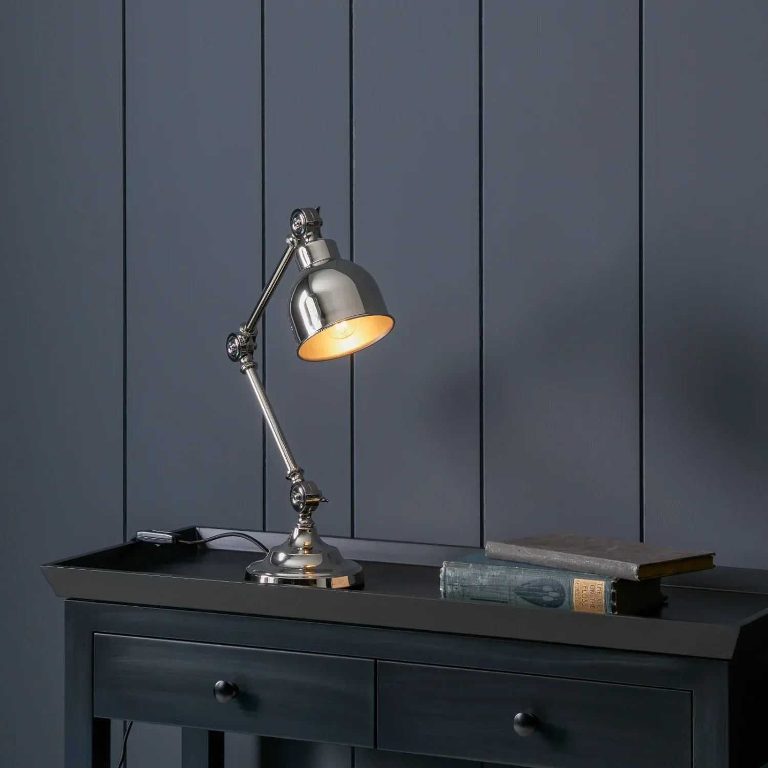 Brompton Nickel Reading Desk Light