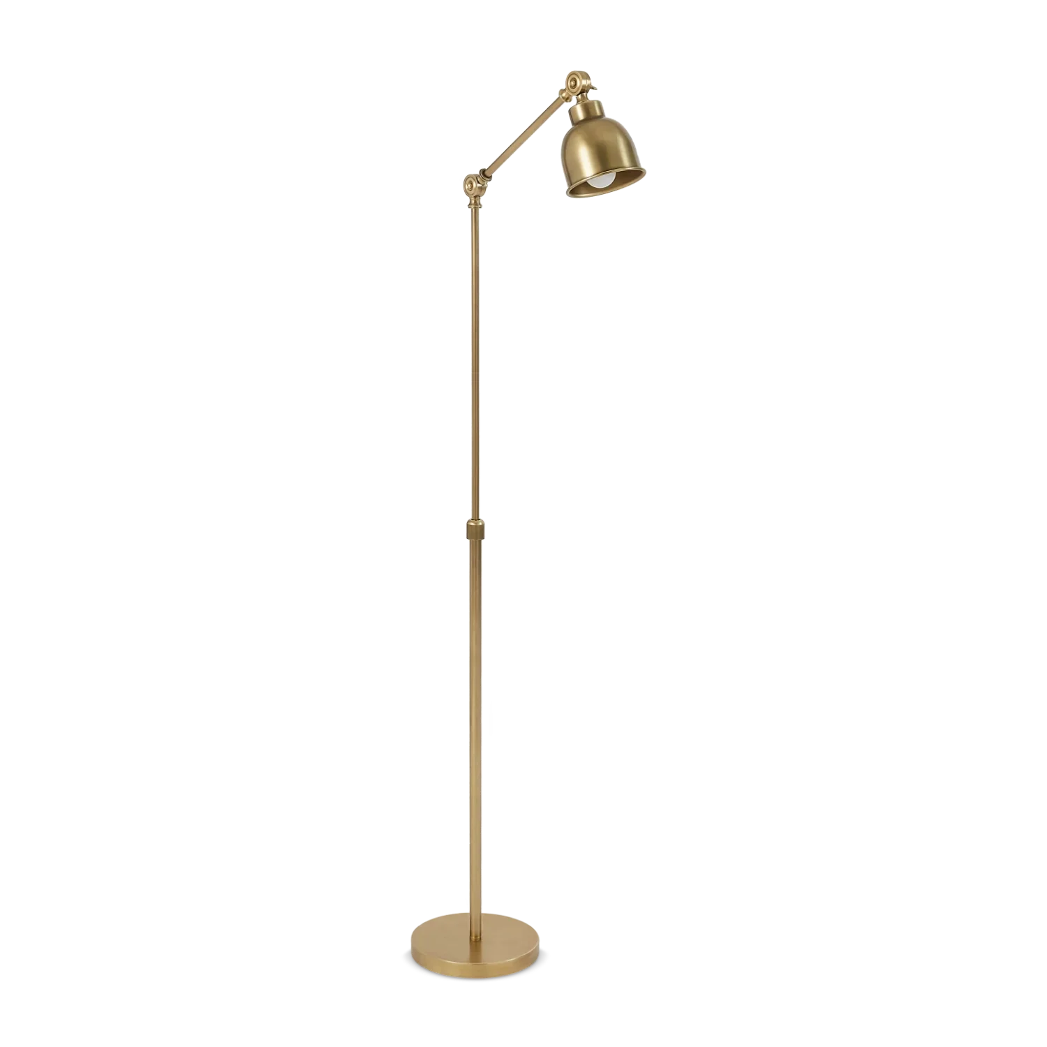 Brompton Antique Brass Reading Floor Lamp - Image 4