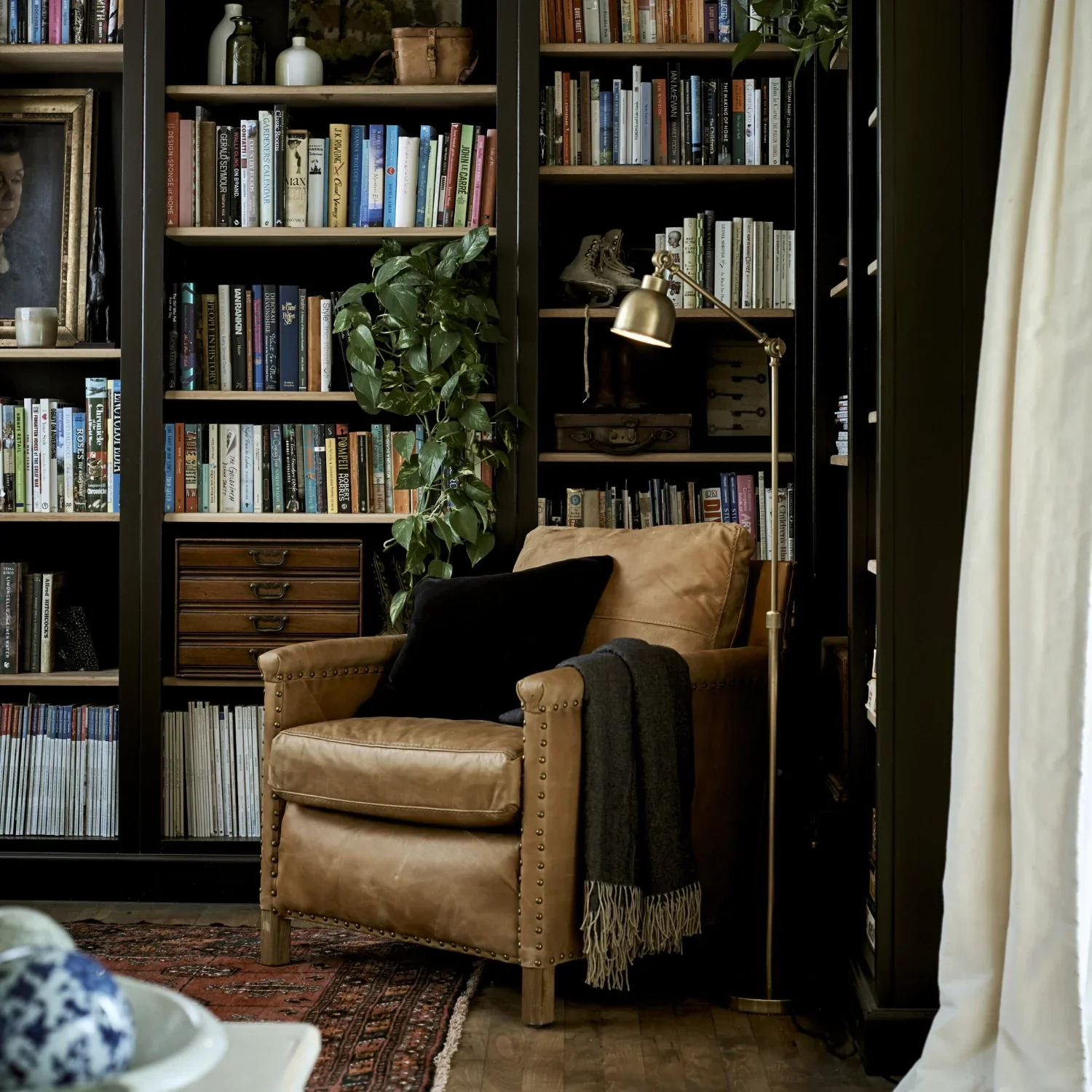 Brompton Antique Brass Reading Floor Lamp - Image 7