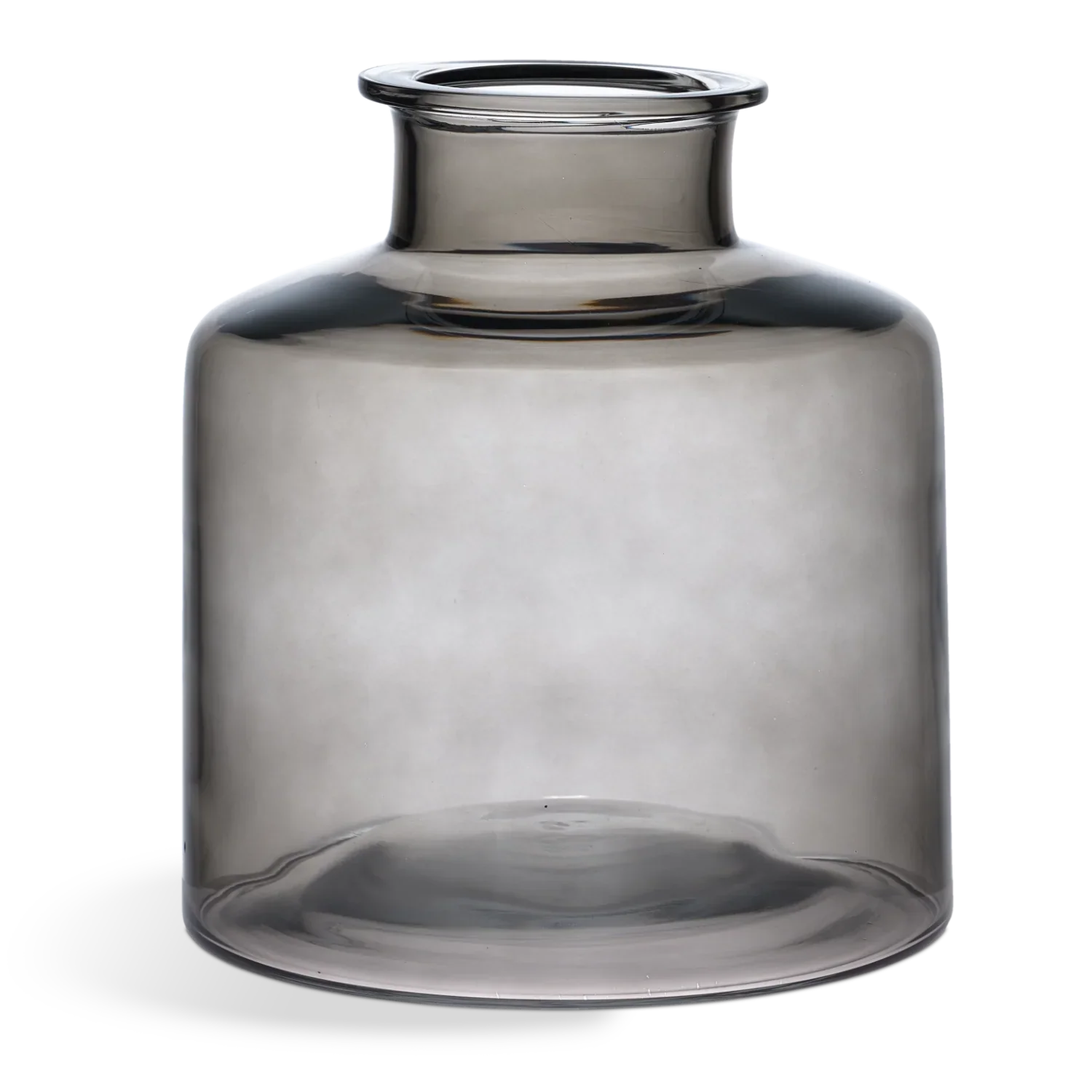 Castleford Wide Glass Bottle Vase, Grey