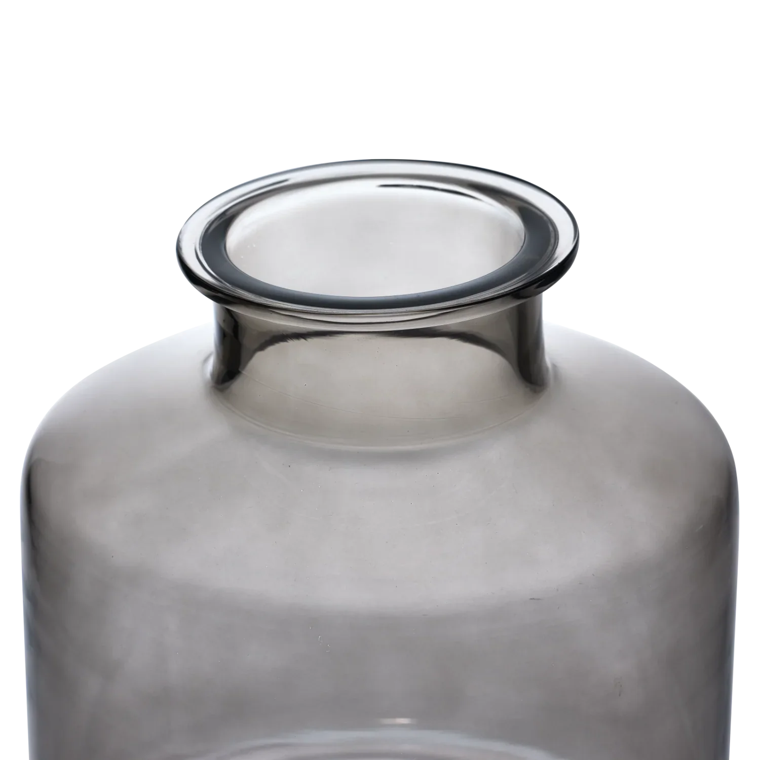 Castleford Wide Glass Bottle Vase, Grey - Image 2