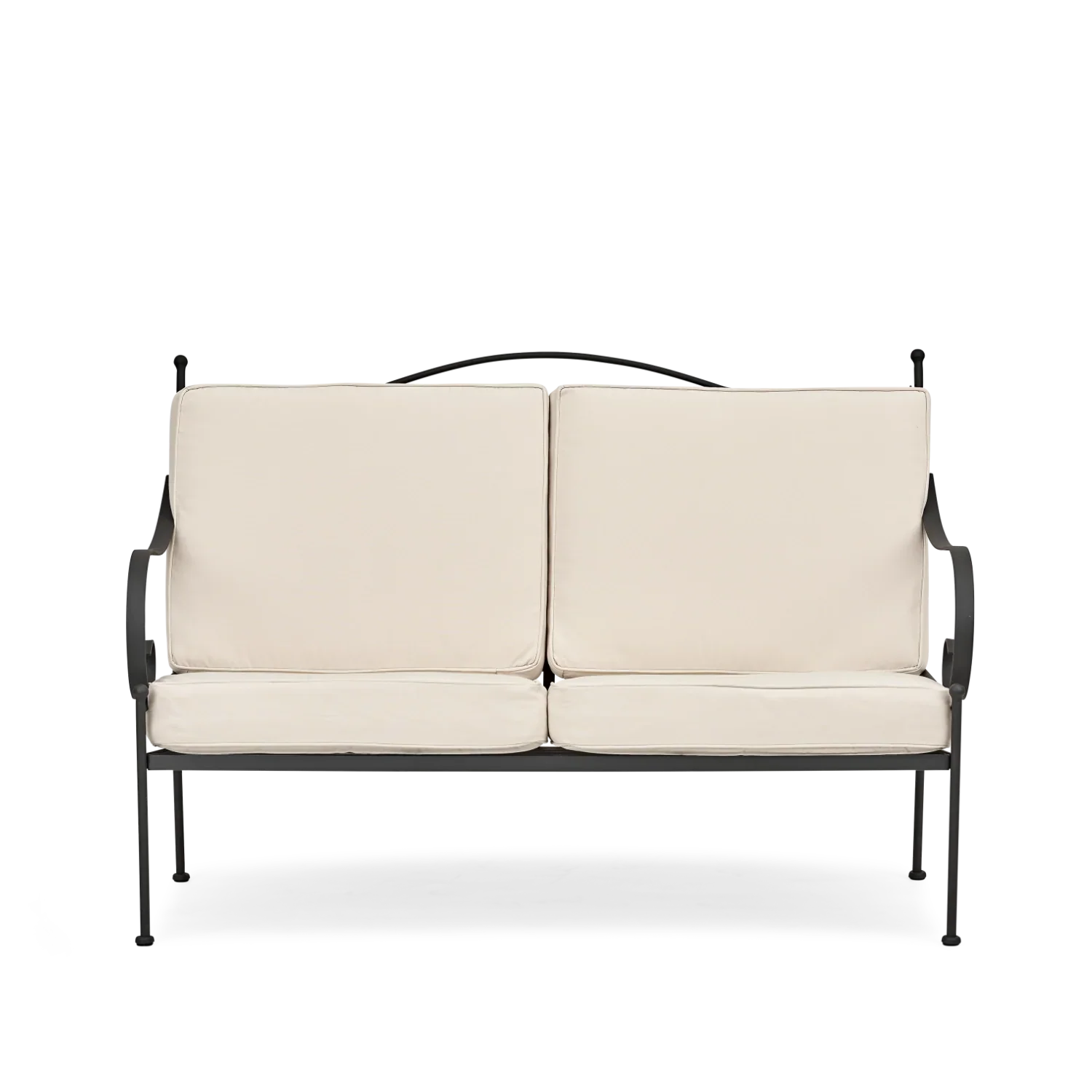 Cheltenham 2 Seater Metal Garden Sofa, Natural - Image 4