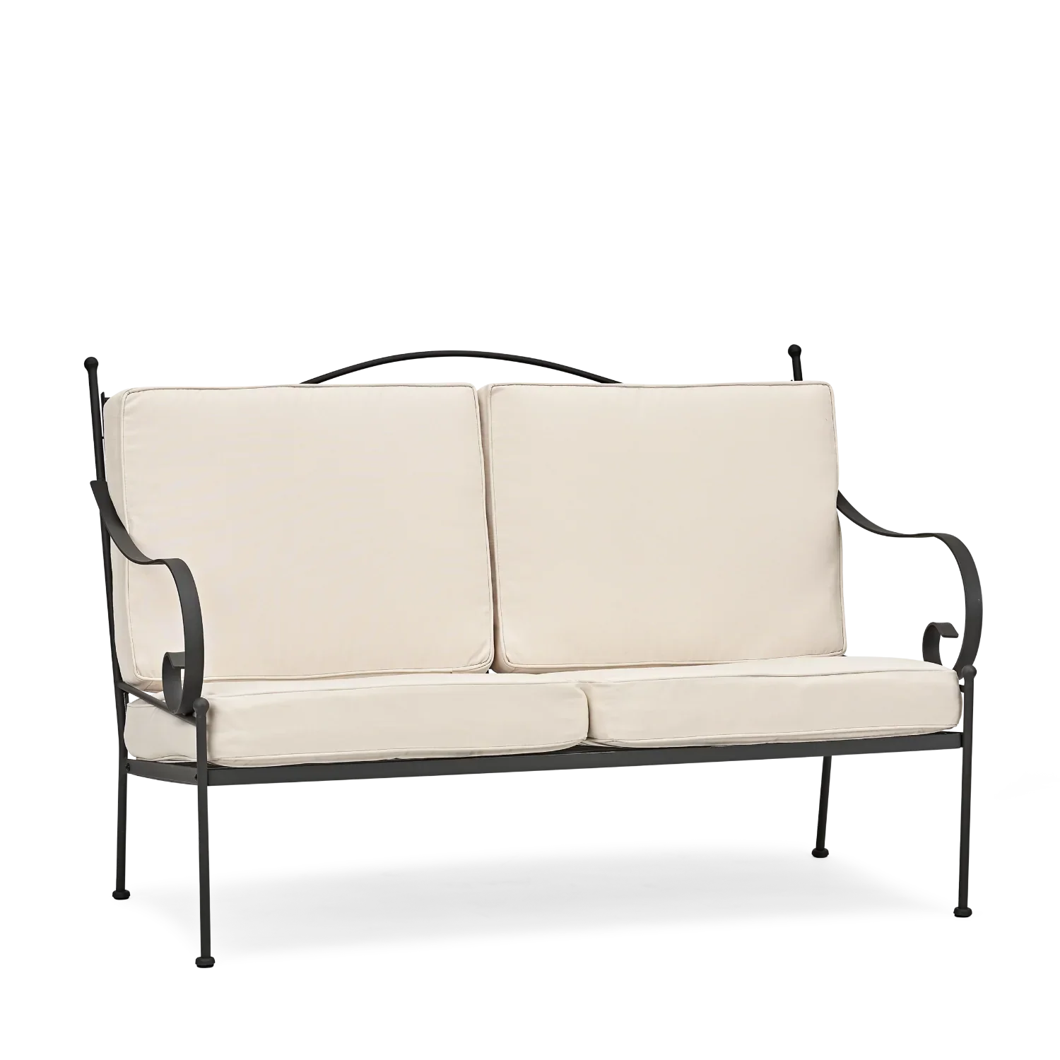 Cheltenham 2 Seater Metal Garden Sofa, Natural - Image 5