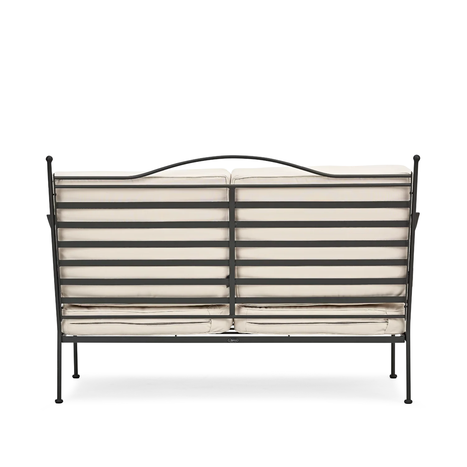 Cheltenham 2 Seater Metal Garden Sofa, Natural - Image 7