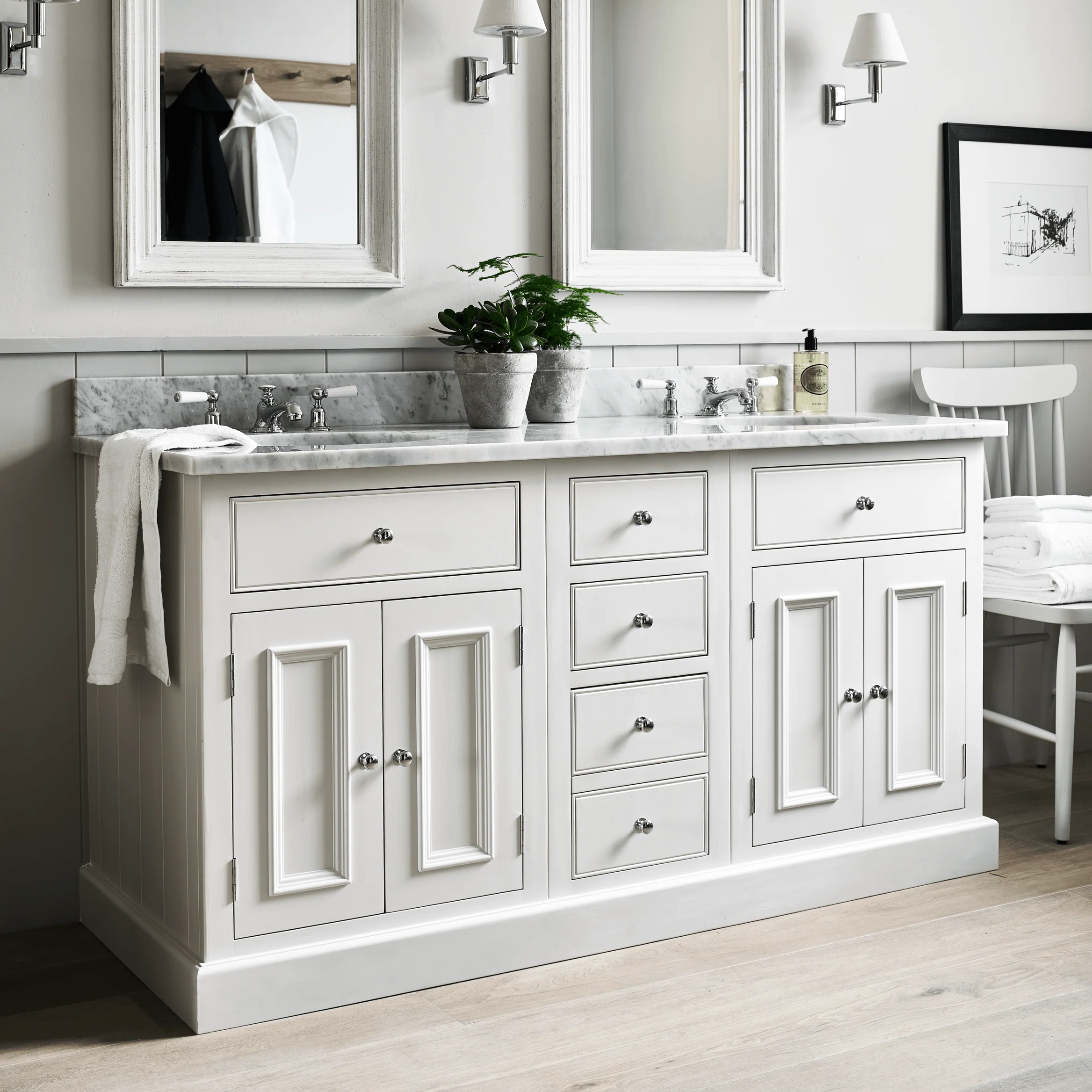 Chichester Bathroom Cabinet with 3 Drawers, 38cm - Image 2
