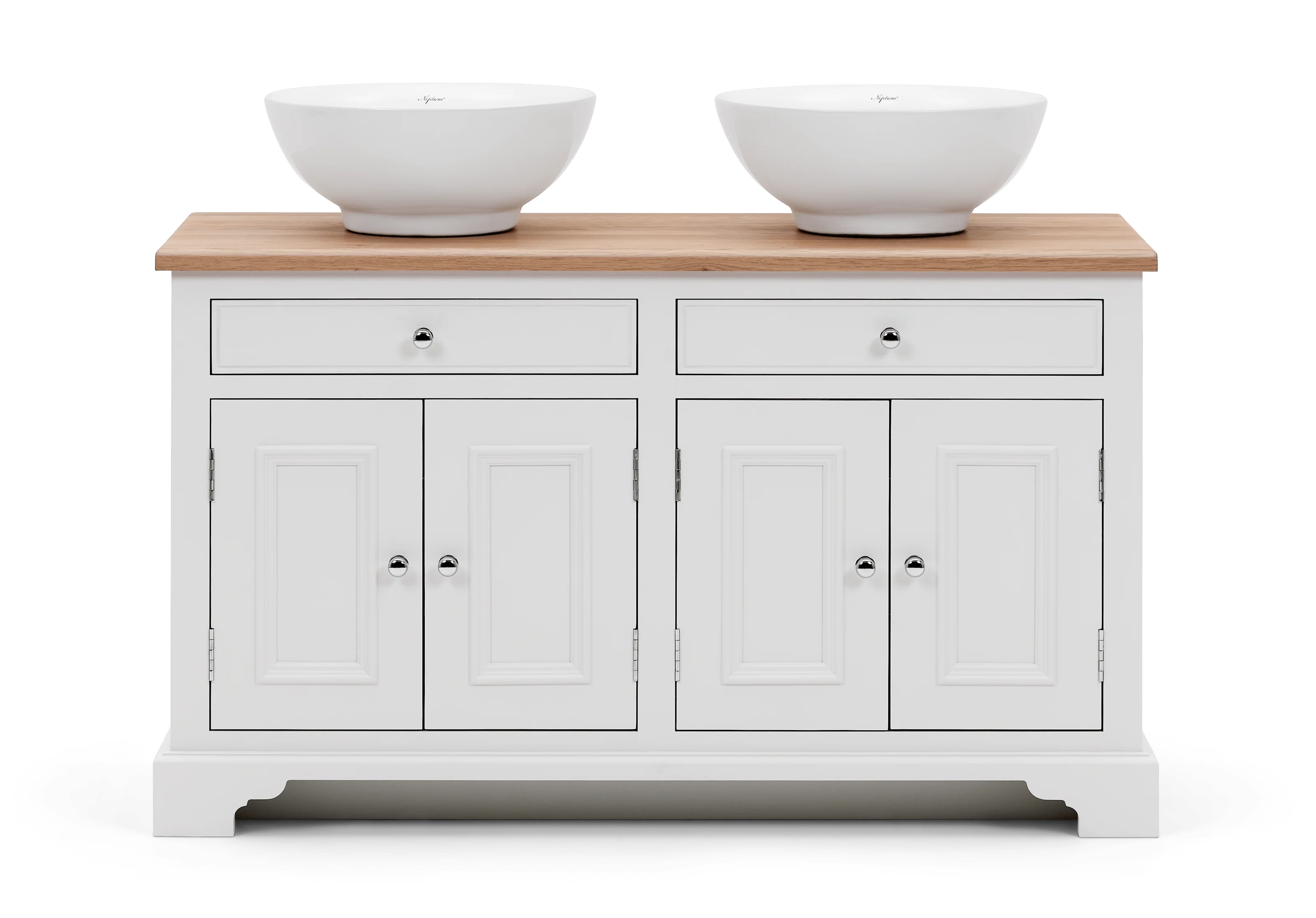 Chichester Double Countertop Vanity Unit, 124cm - Image 5