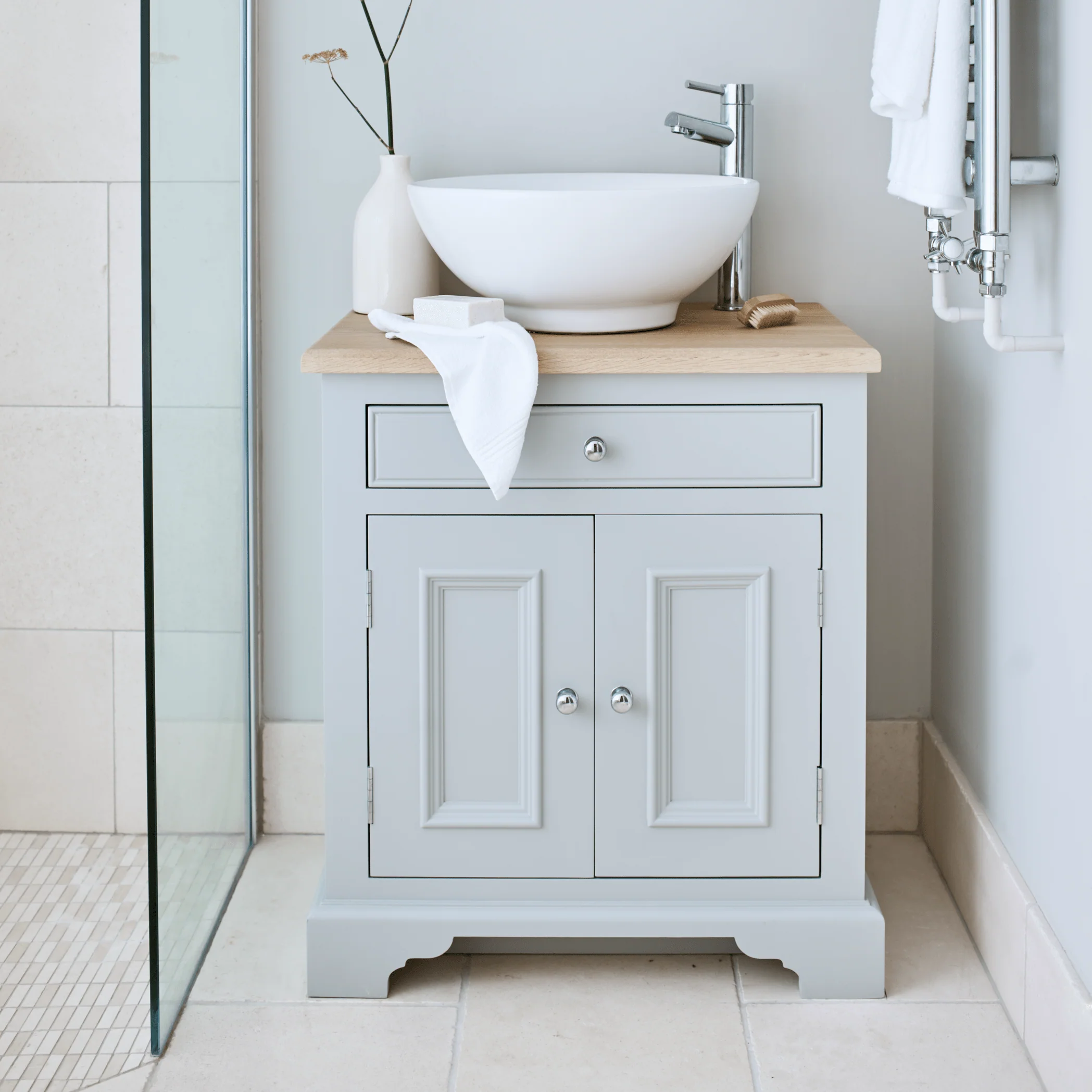 Chichester Countertop Vanity Unit with Double Doors, 64cm