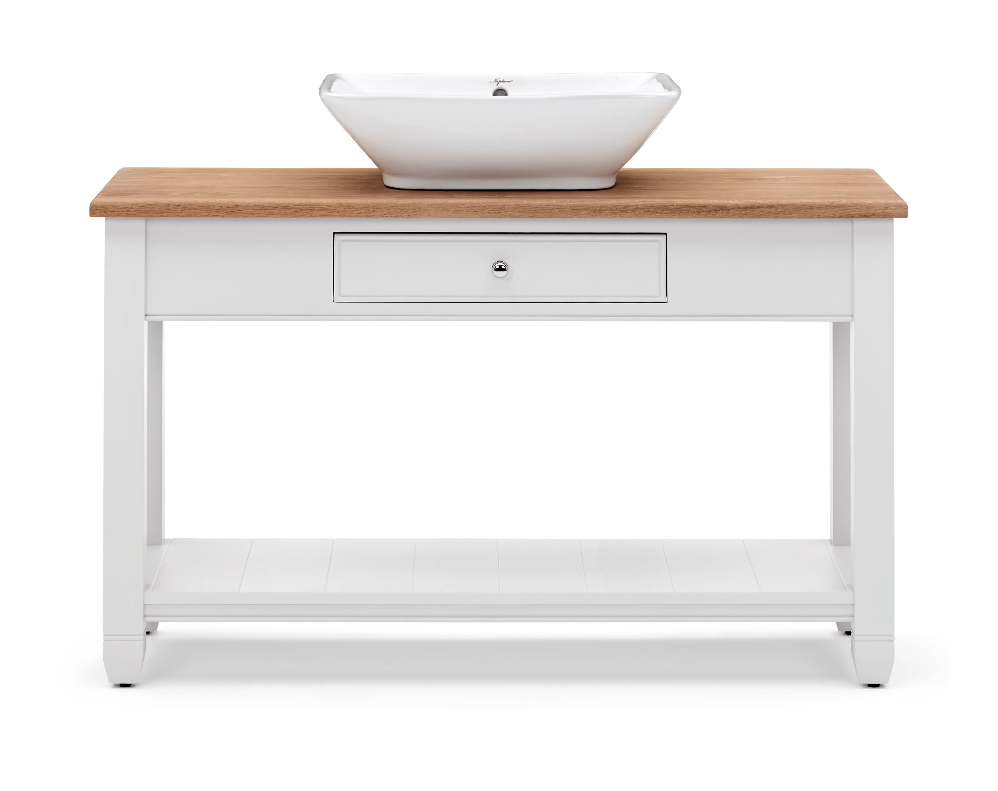 Chichester Large Countertop Vanity Unit with Shelf, 124cm - Image 2