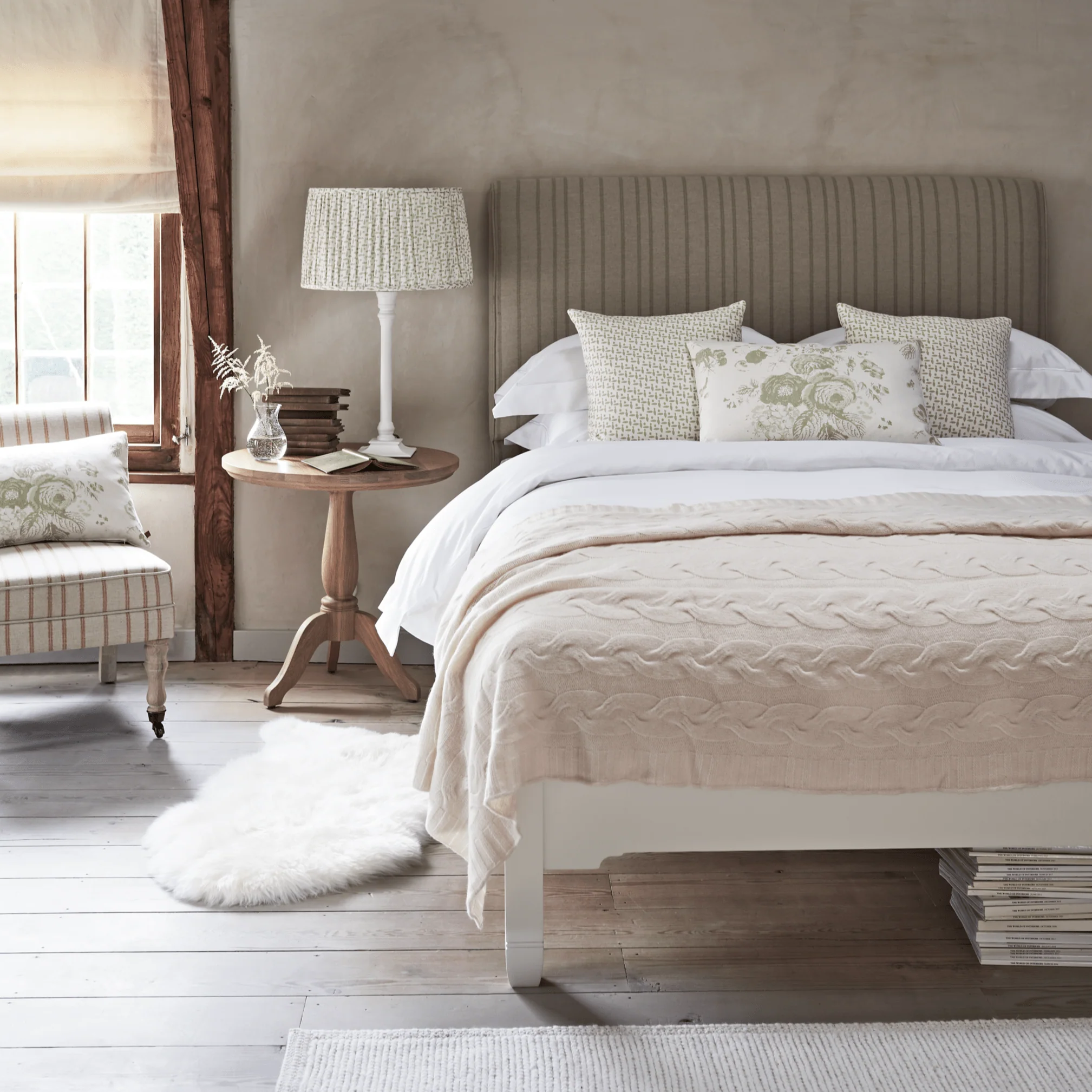 Chichester Double Bed Base, Painted