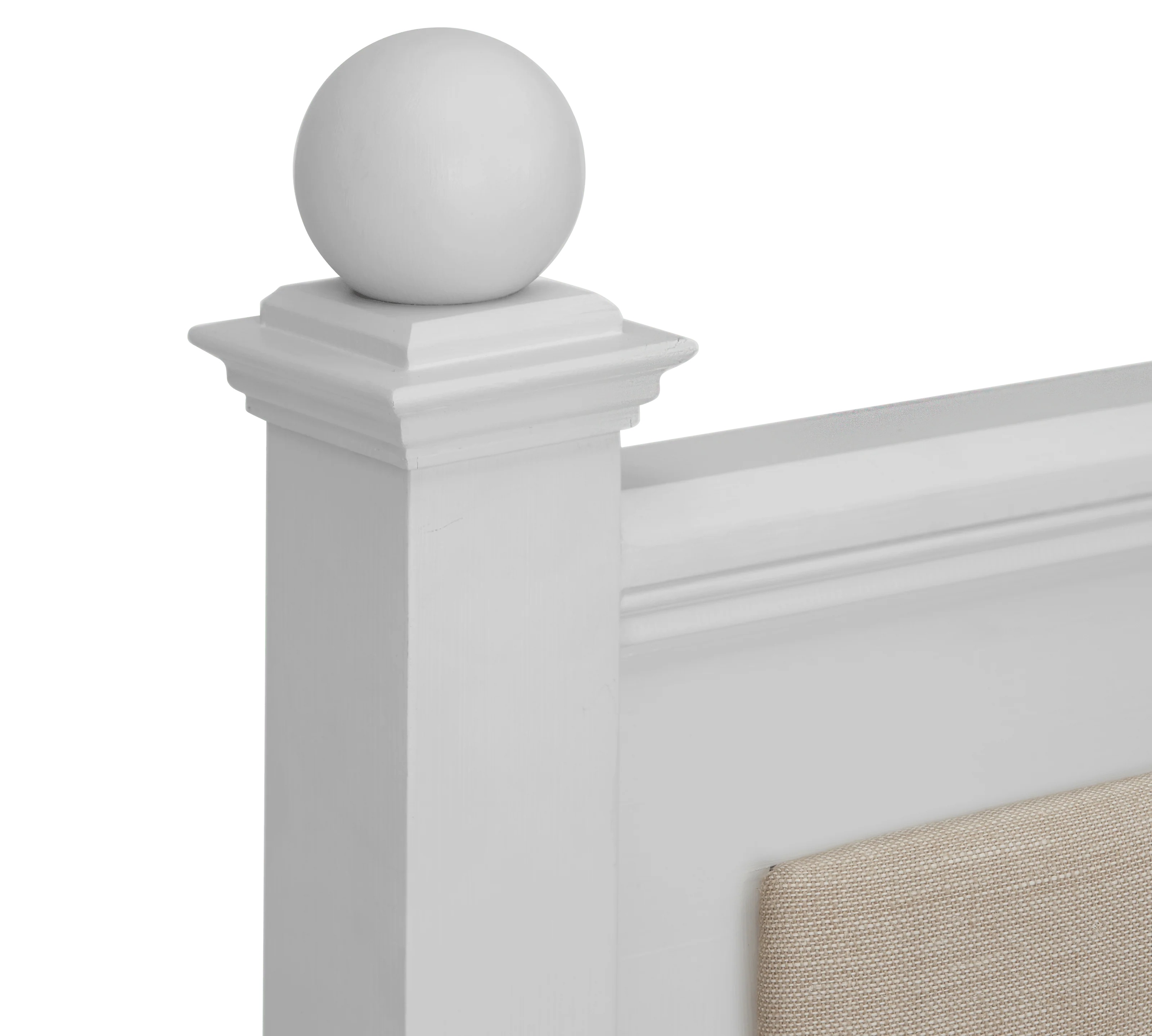 Chichester King Size Bed with Upholstered Headboard, Painted - Image 3