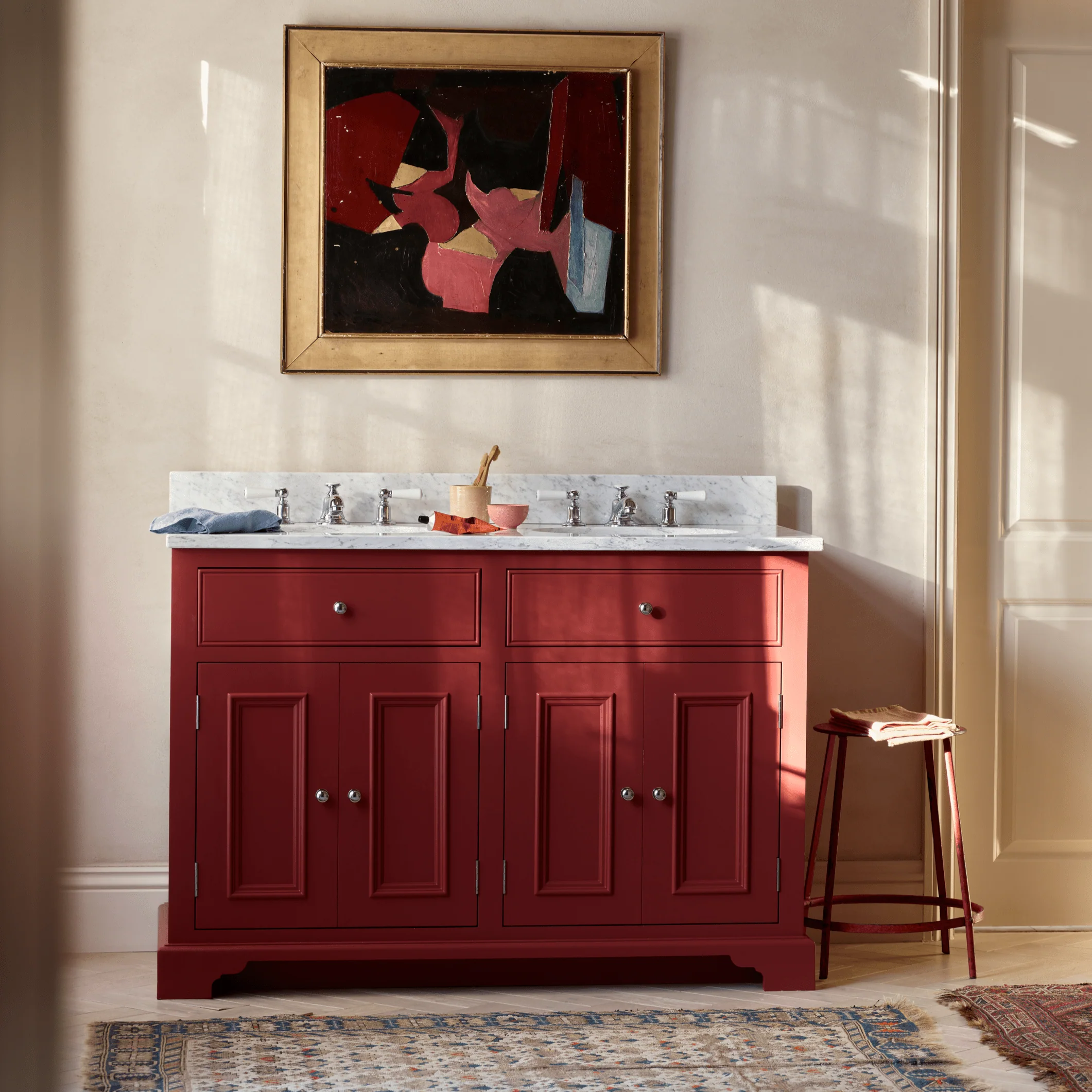 Chichester Double  Vanity Unit with Doors, 124cm - Image 3