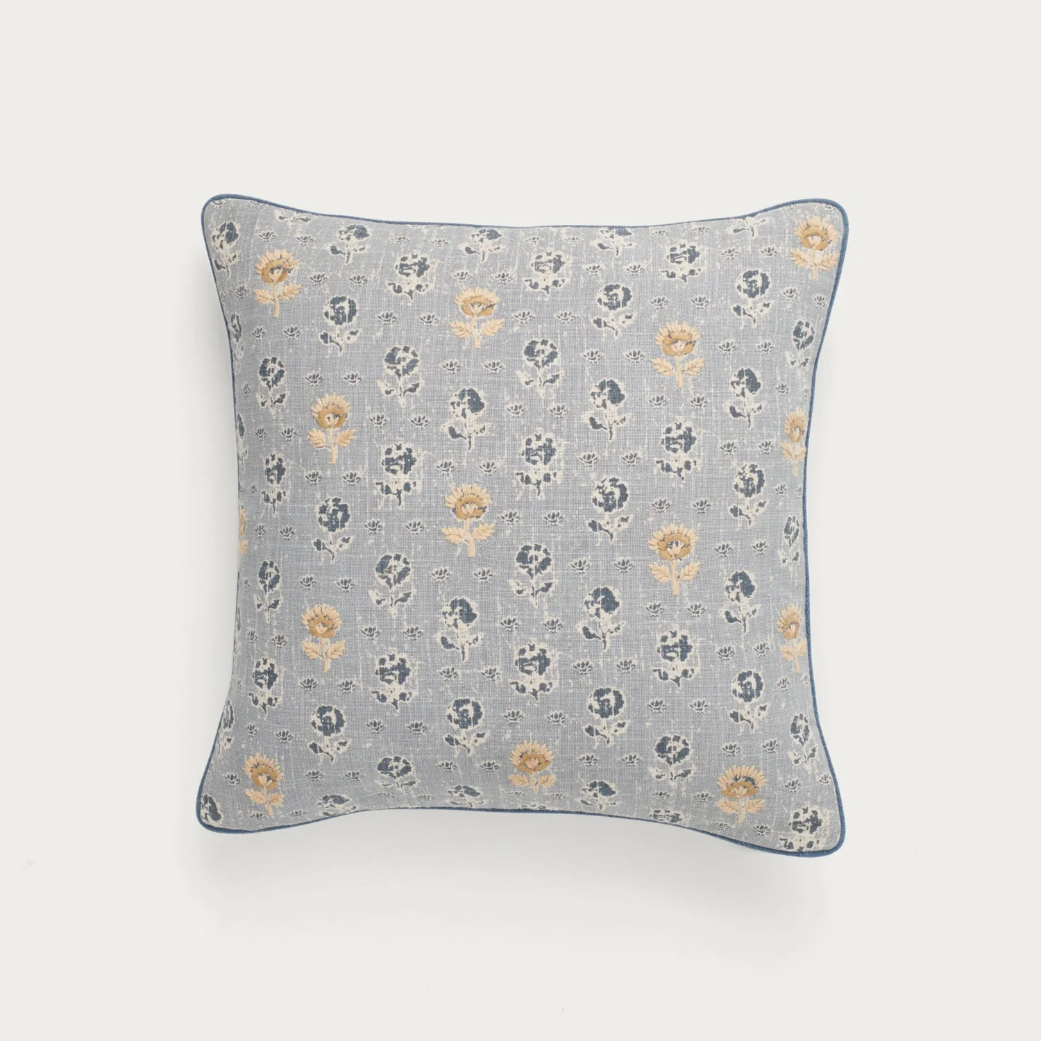 Clover Embroidered Scatter Cushion, Navy - Image 5
