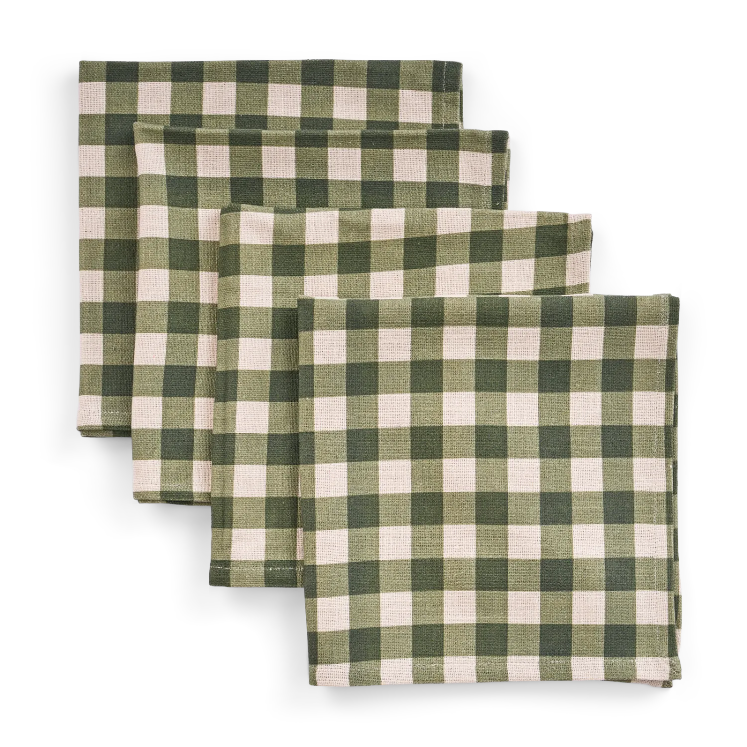 Cora Check Cotton Linen Napkins, Set of 4 - Image 5