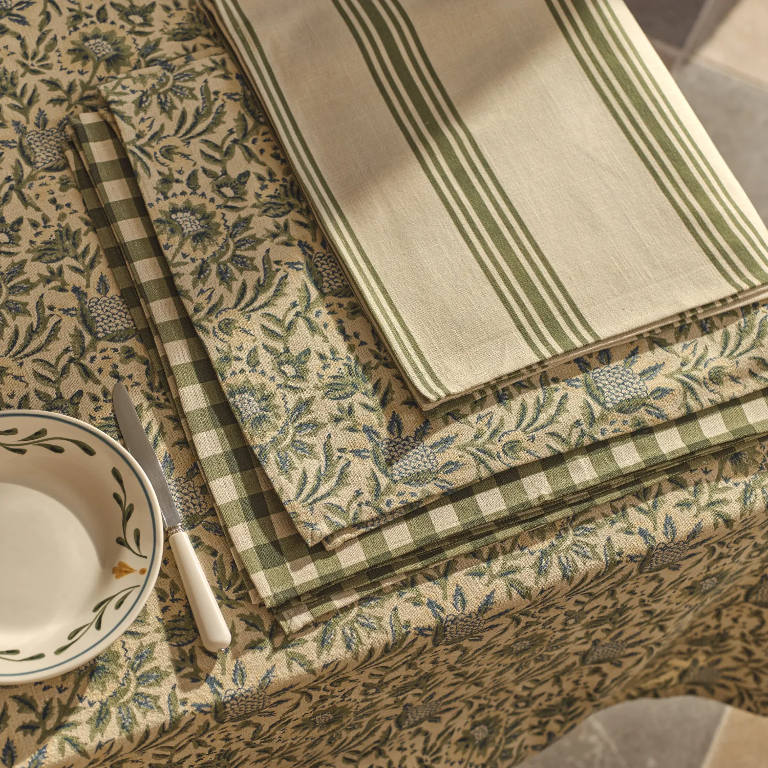 Cora Striped Cotton Linen Napkins, Set of 4 - Image 3