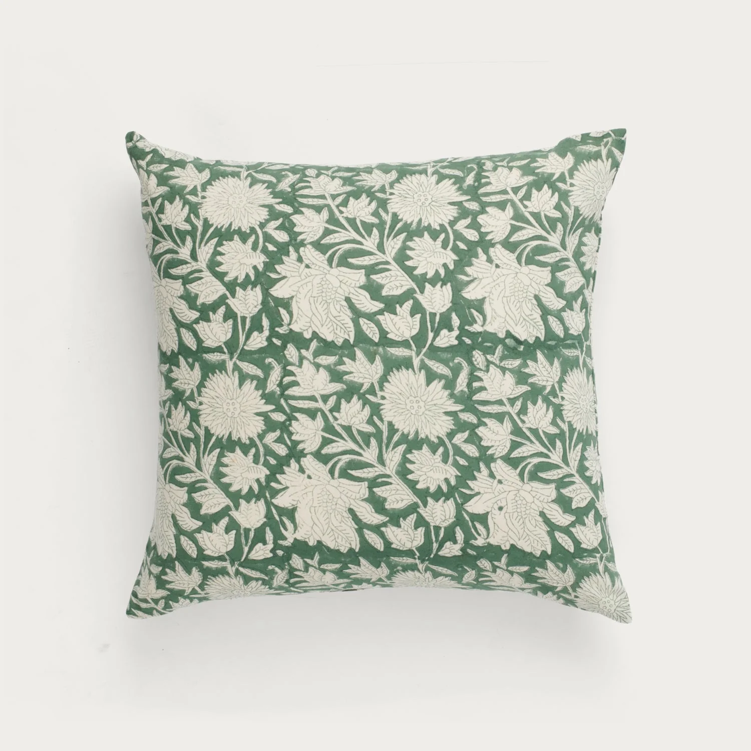 Dora Square Printed Scatter Cushion, Green - Image 4