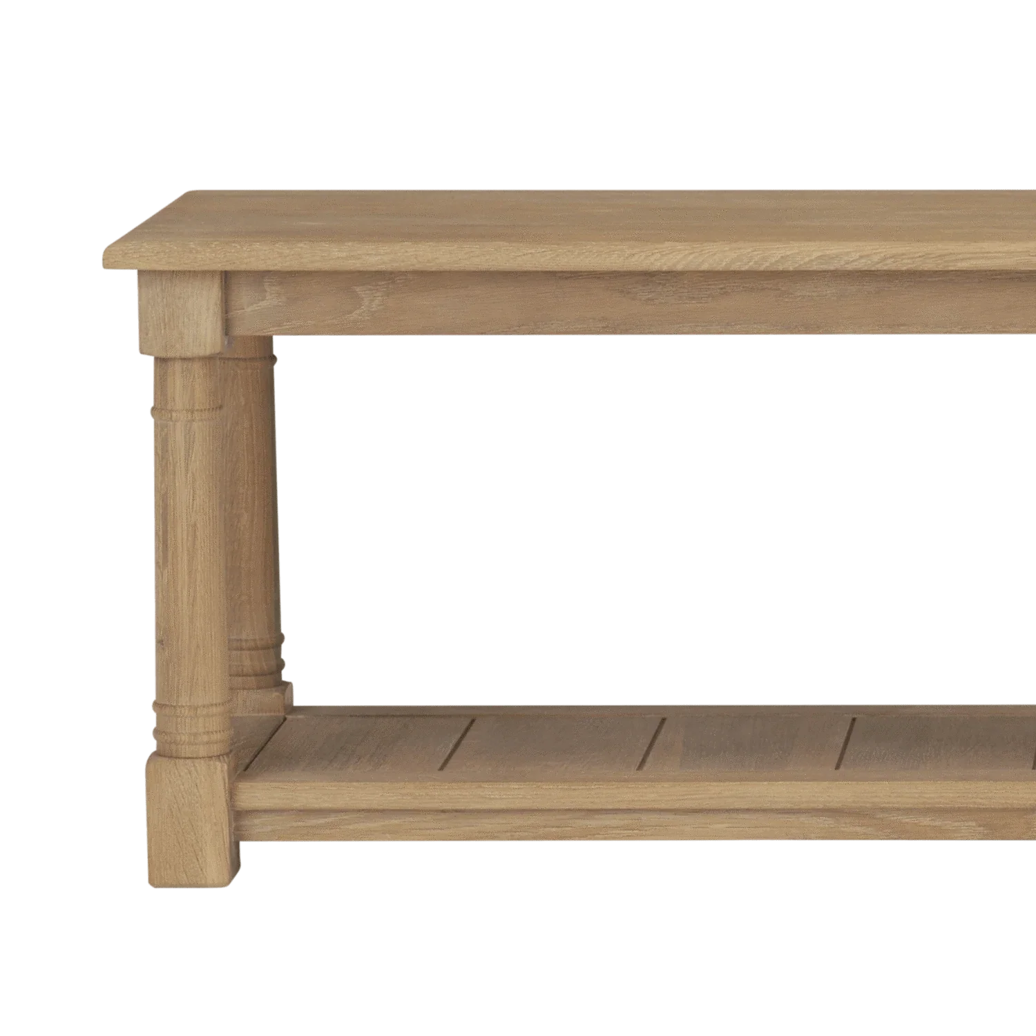 Edinburgh 3 Seater Oak Hallway Bench - Image 2