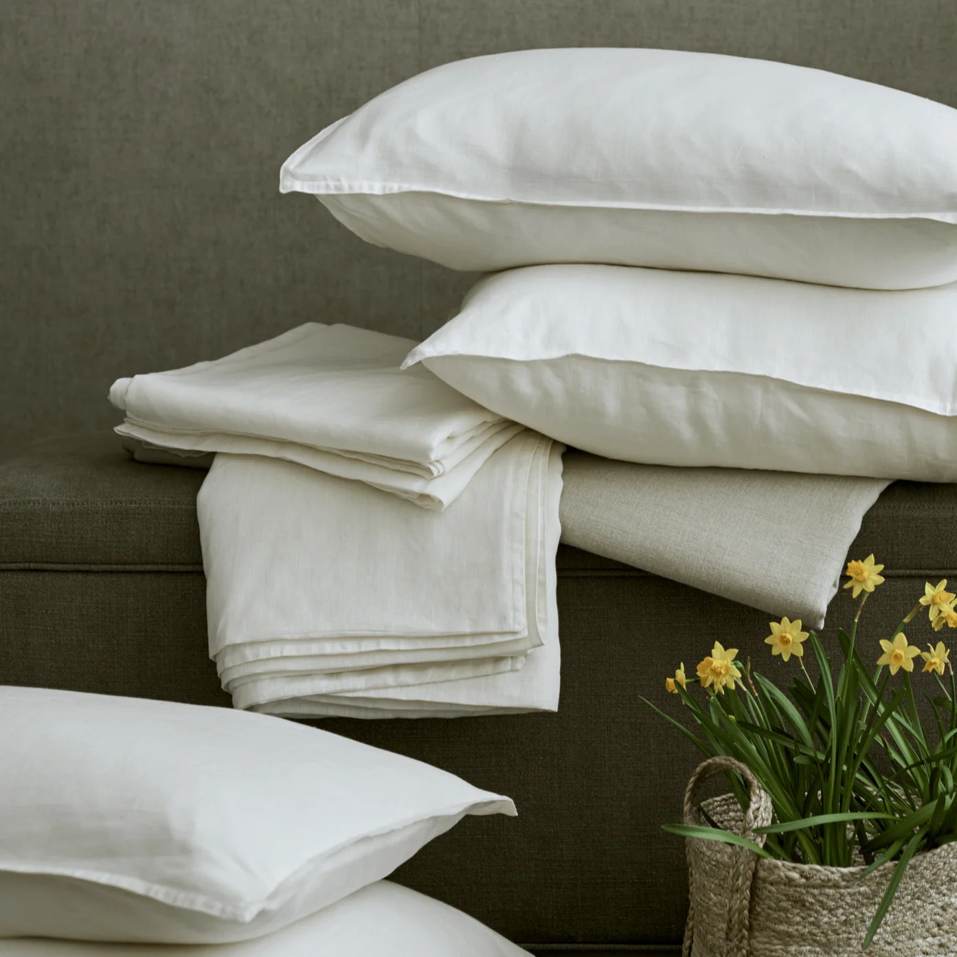 Edith Linen Flat Sheet, Single