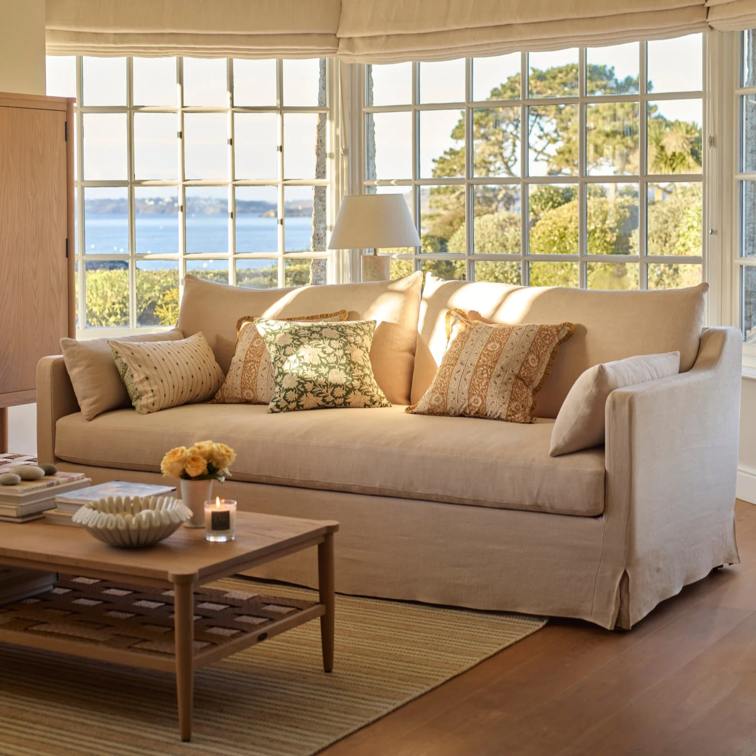 Eliza 3 Seater Loose Cover Sofa - Image 5