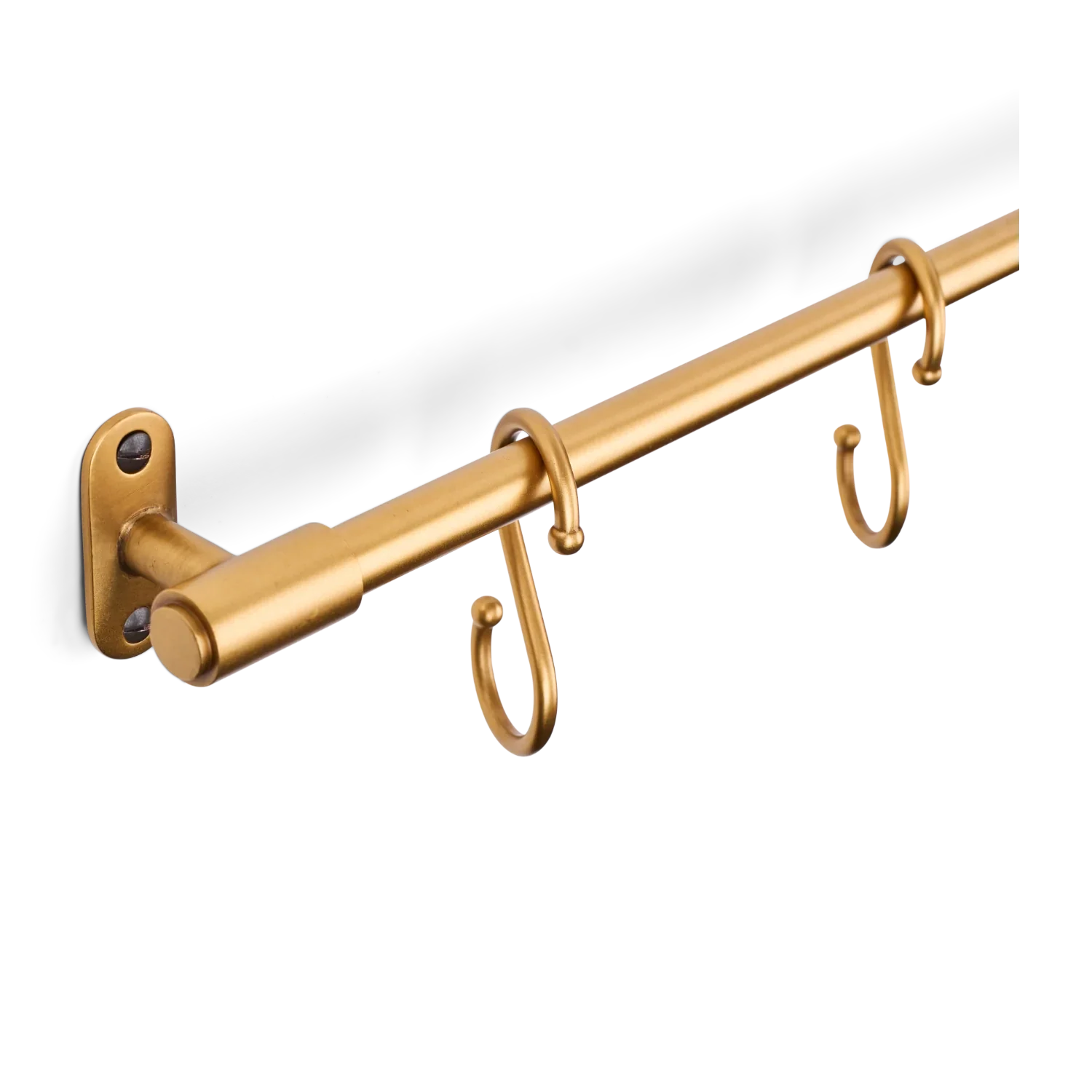 Ellington Hanging Rail & S Hooks, Brass - Image 2