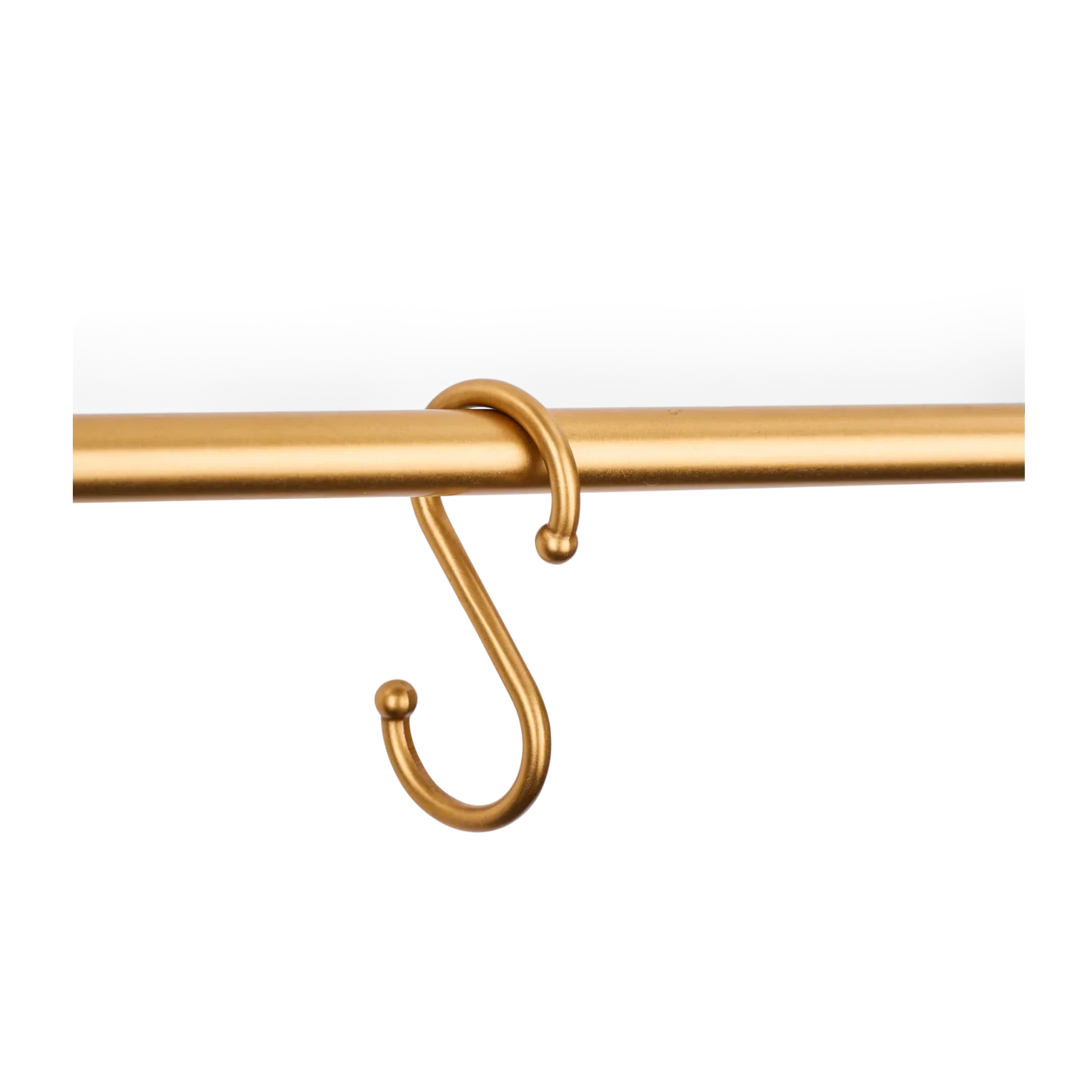 Ellington Hanging Rail & S Hooks, Brass - Image 3