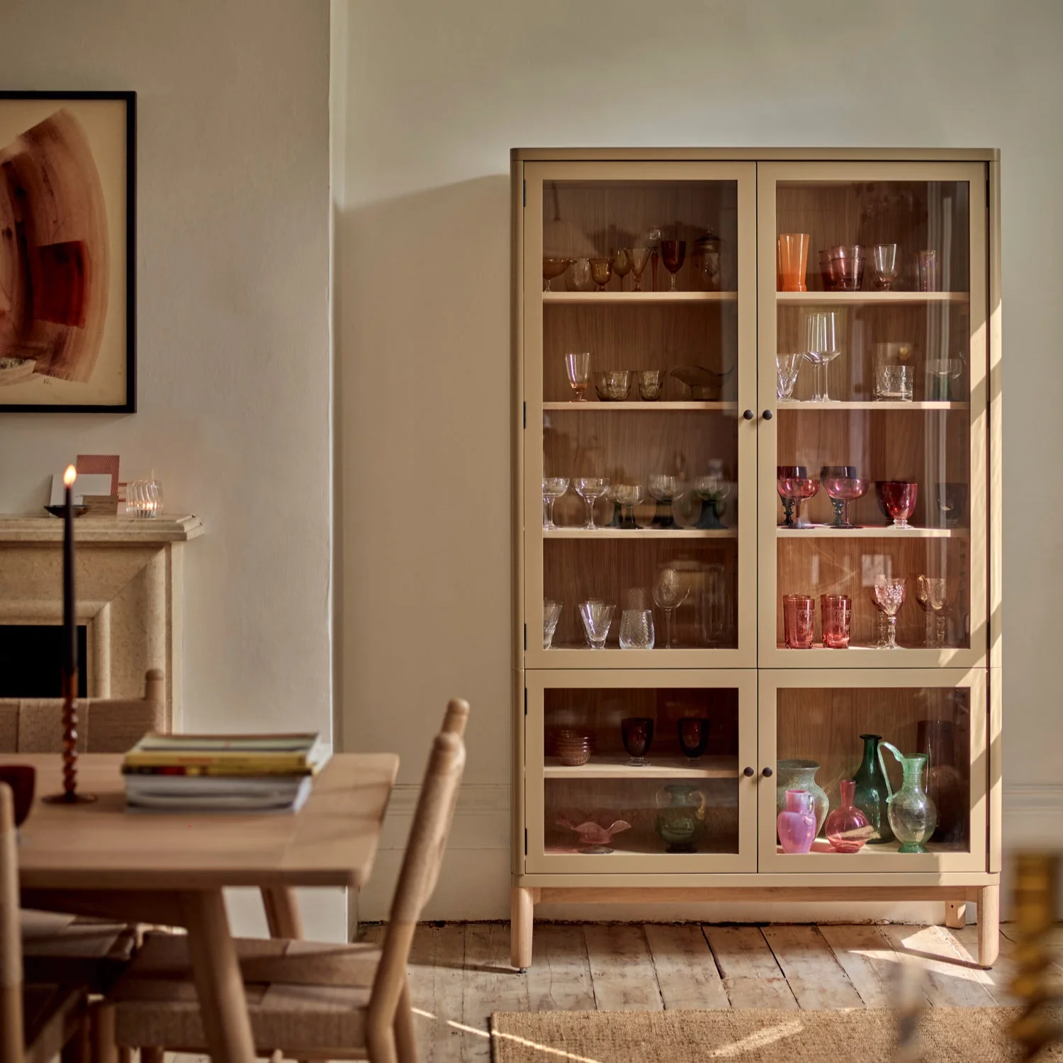 Farlow Tall Glass Display Cabinet
