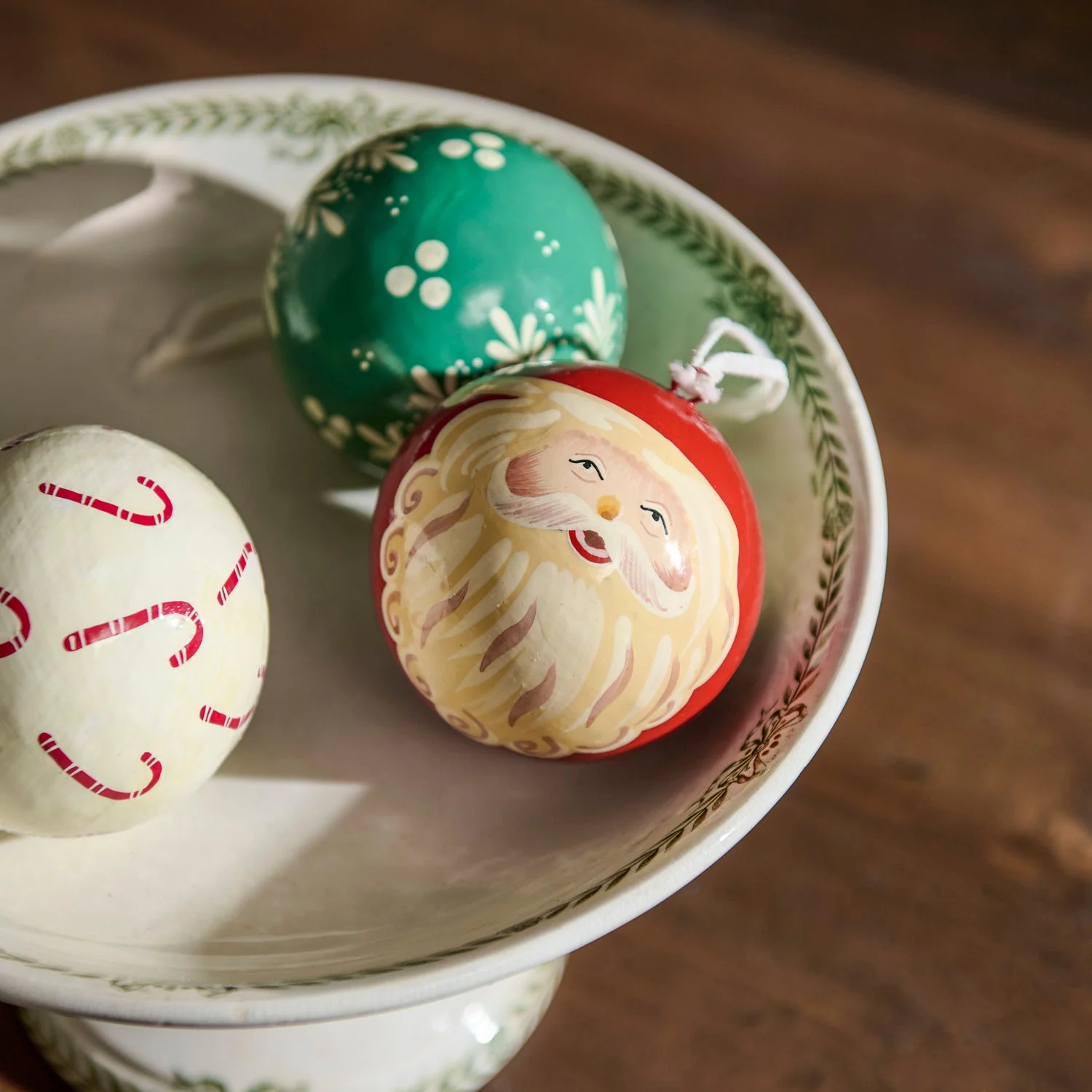Father Christmas Papier-mache Bauble - Image 4