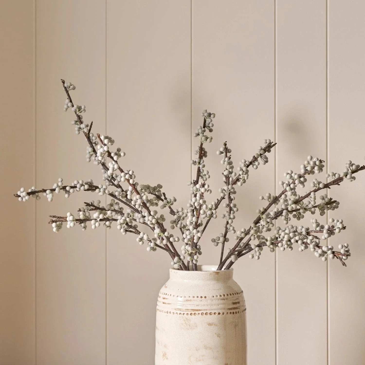 Faux Bay Berry Spray, Grey - Image 2