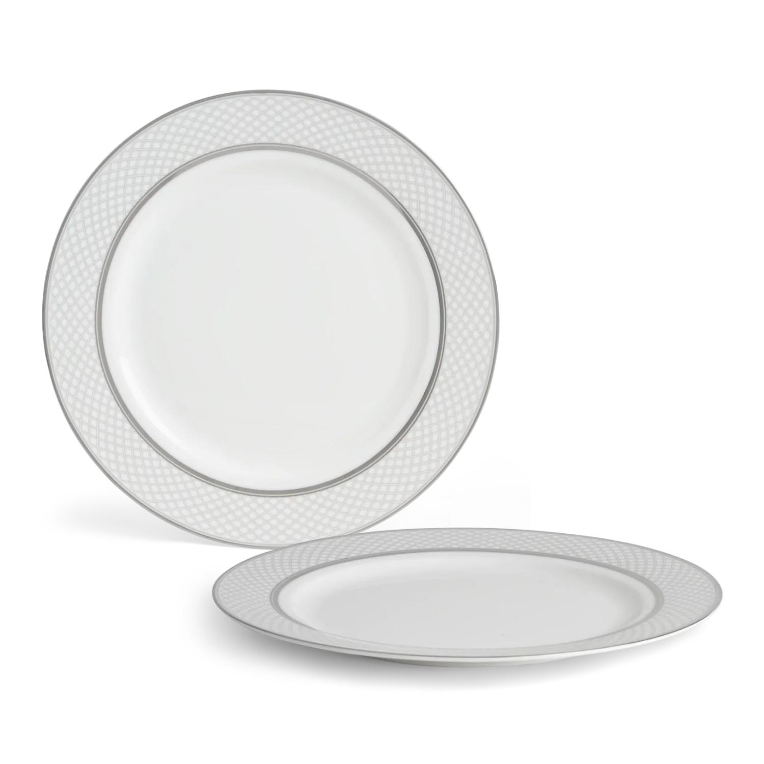 Fenton Bone China Charger Plates, Platinum - Set of 2
