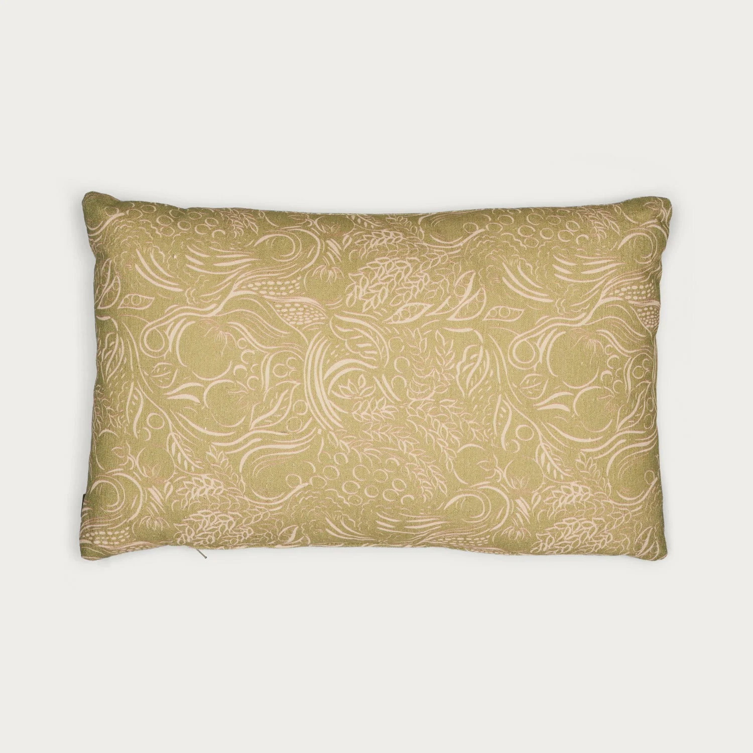 Grace Bolster Cushion, Odette Printed Linen - Quince