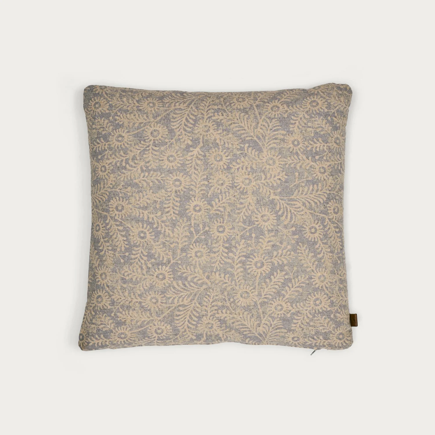 Grace Scatter Cushion, Orla Printed Linen Flax Blue